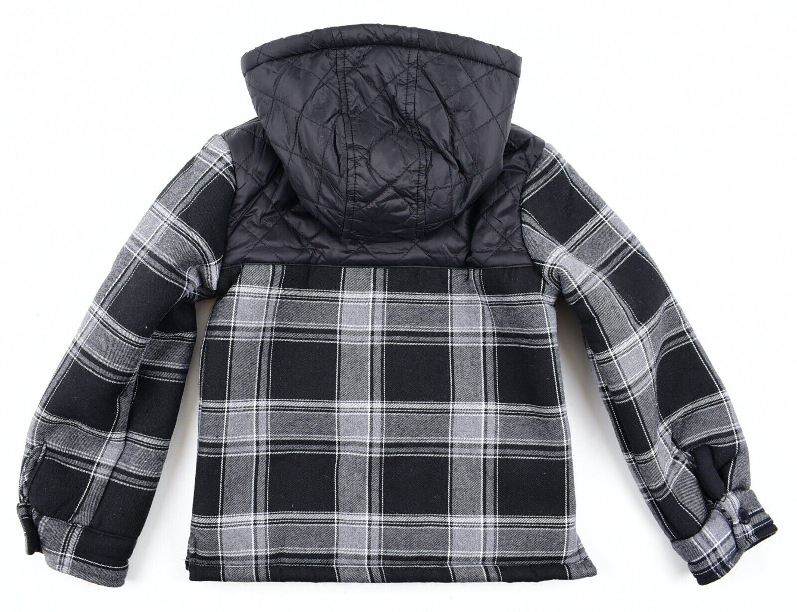 FIRETRAP Boys Kids Teddy Fleece Lined Shirt Jacket, Grey-Black, size 6-7 years