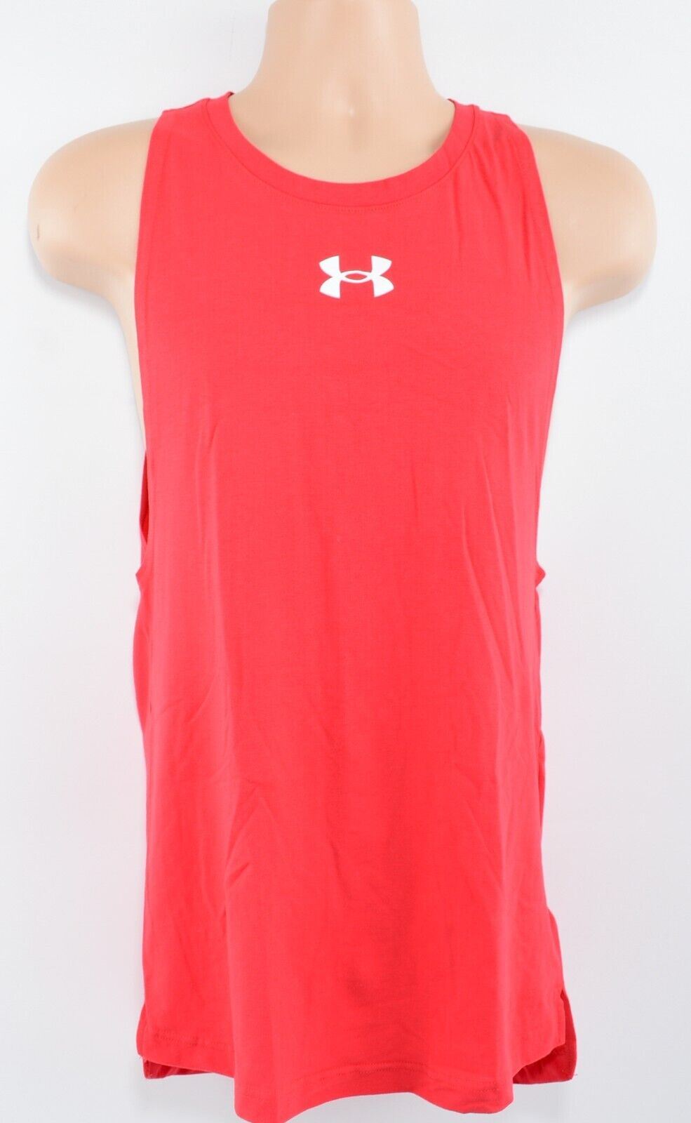 UNDER ARMOUR Mens Baseline Cotton Tank Top, Vest Top, Red, size SMALL