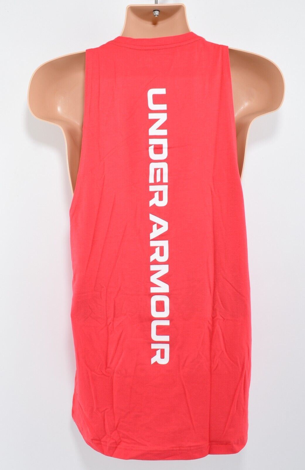 UNDER ARMOUR Mens Baseline Cotton Tank Top, Vest Top, Red, size SMALL