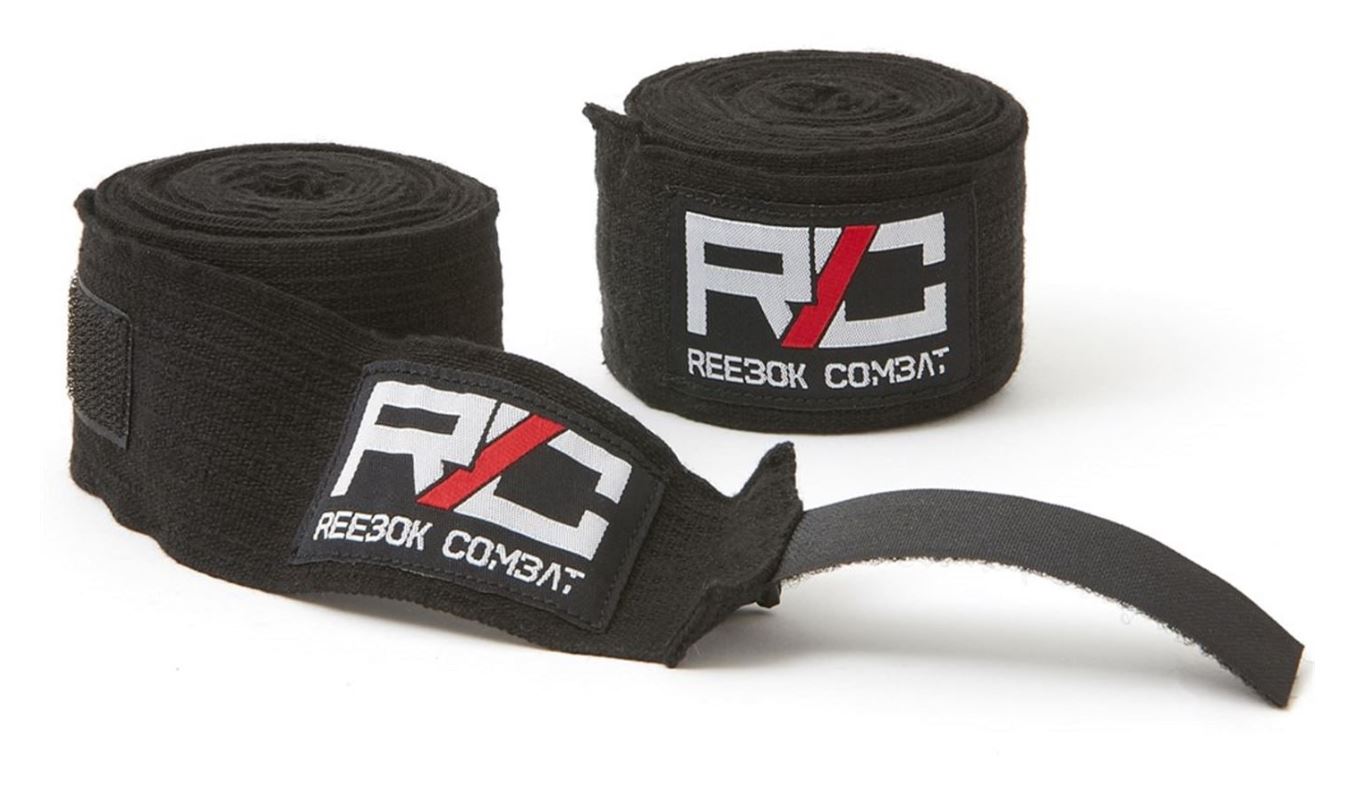 REEBOK Combat  Wrist/Hand Wraps, Black, One Size