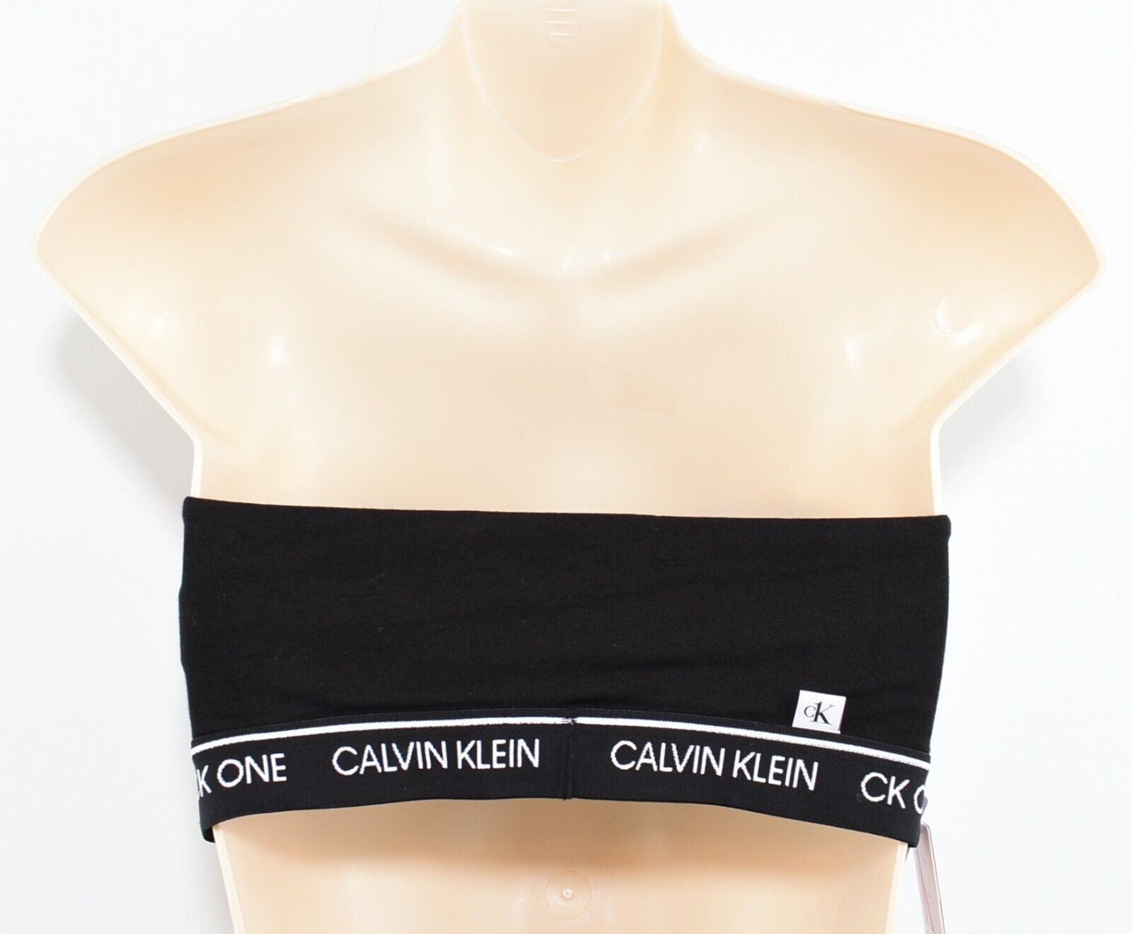 CALVIN KLEIN CK ONE Womens Cotton Bandeau Top, Black, size M /UK 12