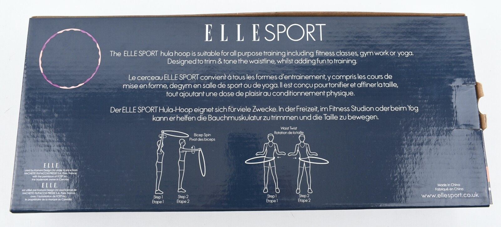 ELLE SPORT Spin And Tone Weighted HULA HOOP