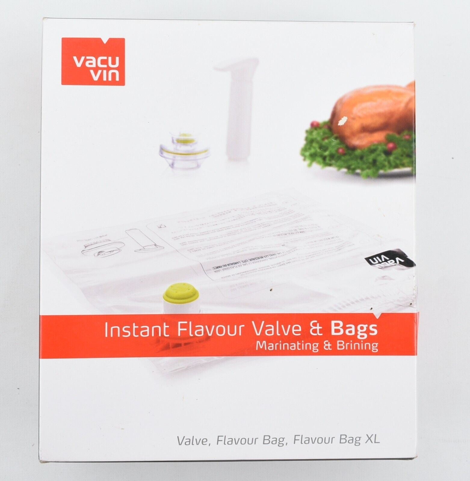 VACU VIN 3pc Instant Flavour Valve & Bags, Marinating and Brining
