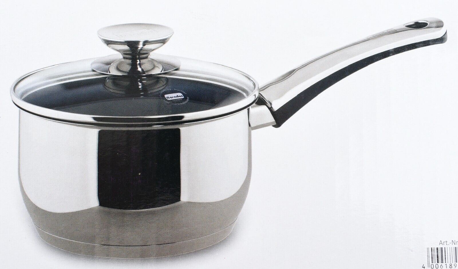 BERNDES Stainless Steel Non Stick Saucepan, with Glass Lid, 18cm /2.25L