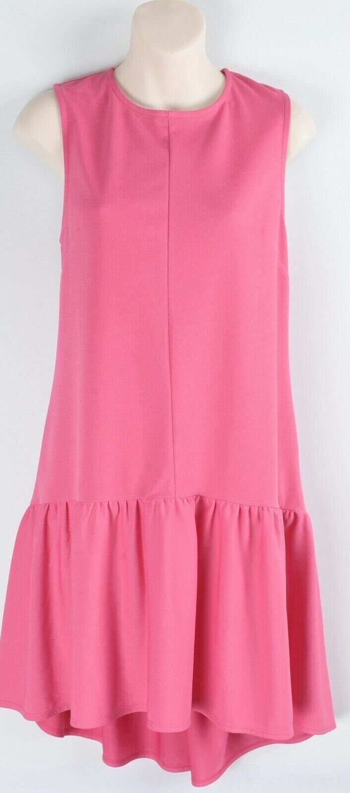 MISS SELFRIDGE Womens Frill Hem Dress, Hot Pink, size UK 12