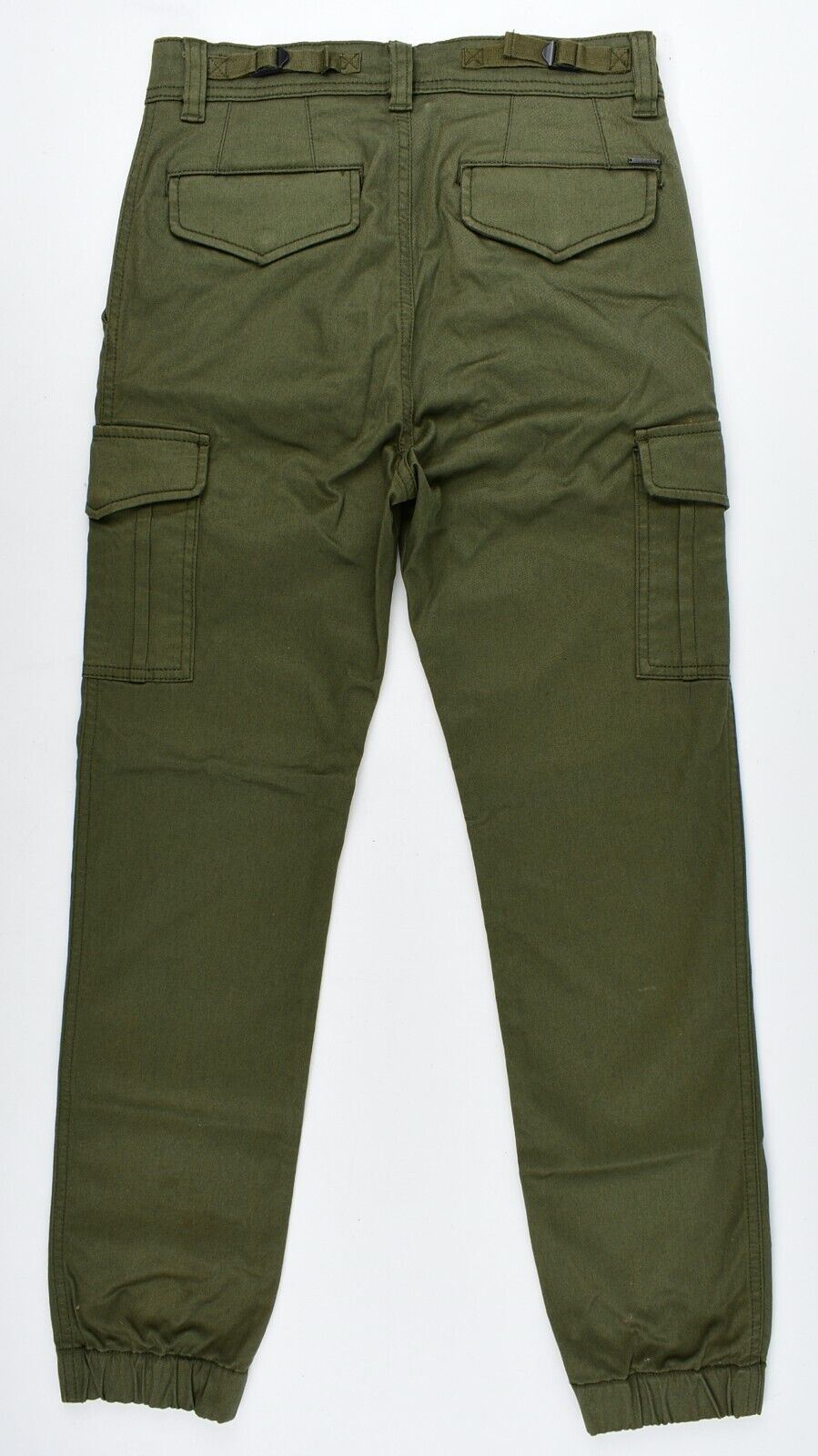 DIESEL CHI UNITED Mens Cuffed Leg Chino Trousers, Pants, Green, size W27