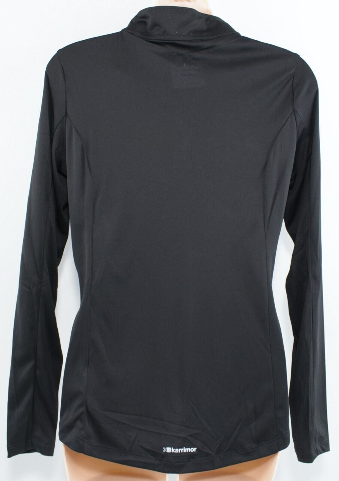 KARRIMOR Womens 1/4 Zip Long Sleeve Running Top, Black, size M /UK 10