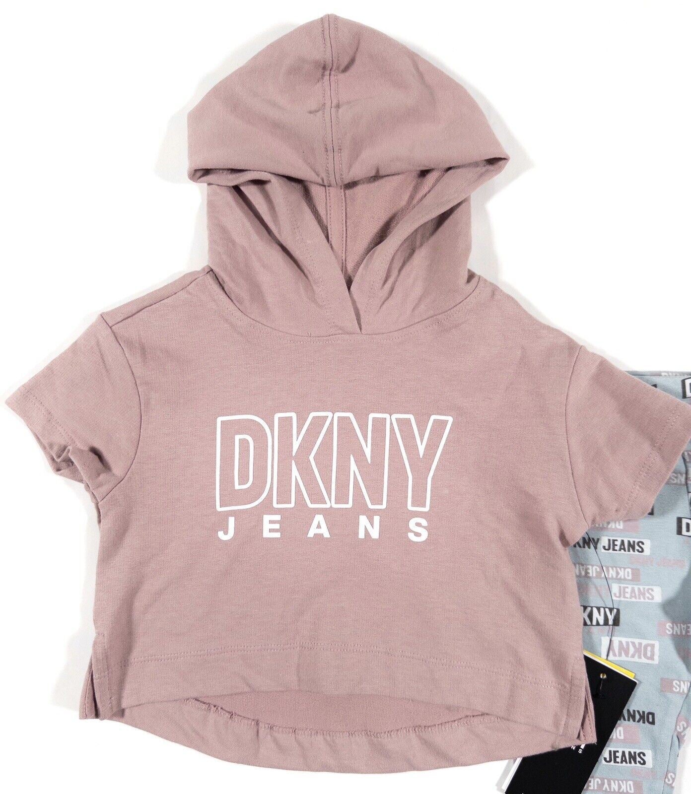 DKNY Infant Girls Hooded Top Trousers Leggings Pink Blue Size UK 18 Months