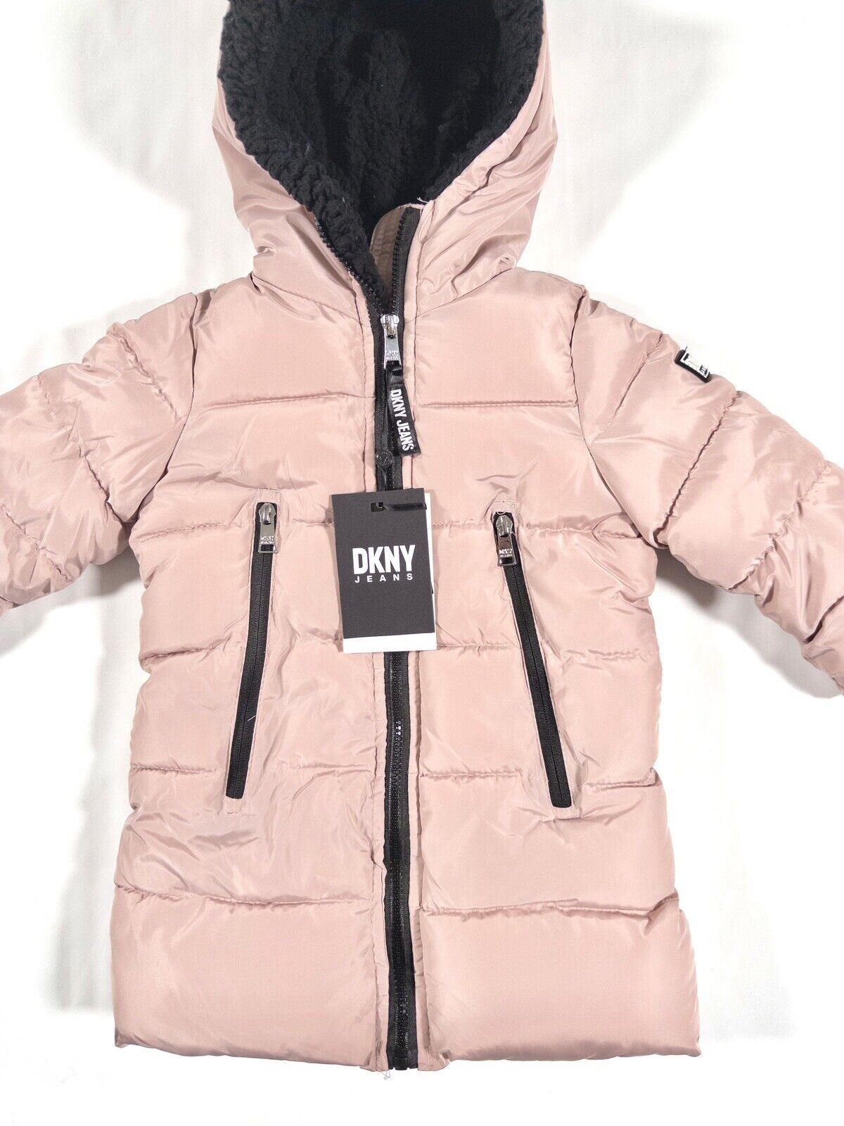 DKNY JEANS Kids Girls Pink Coat Size UK 2 Years