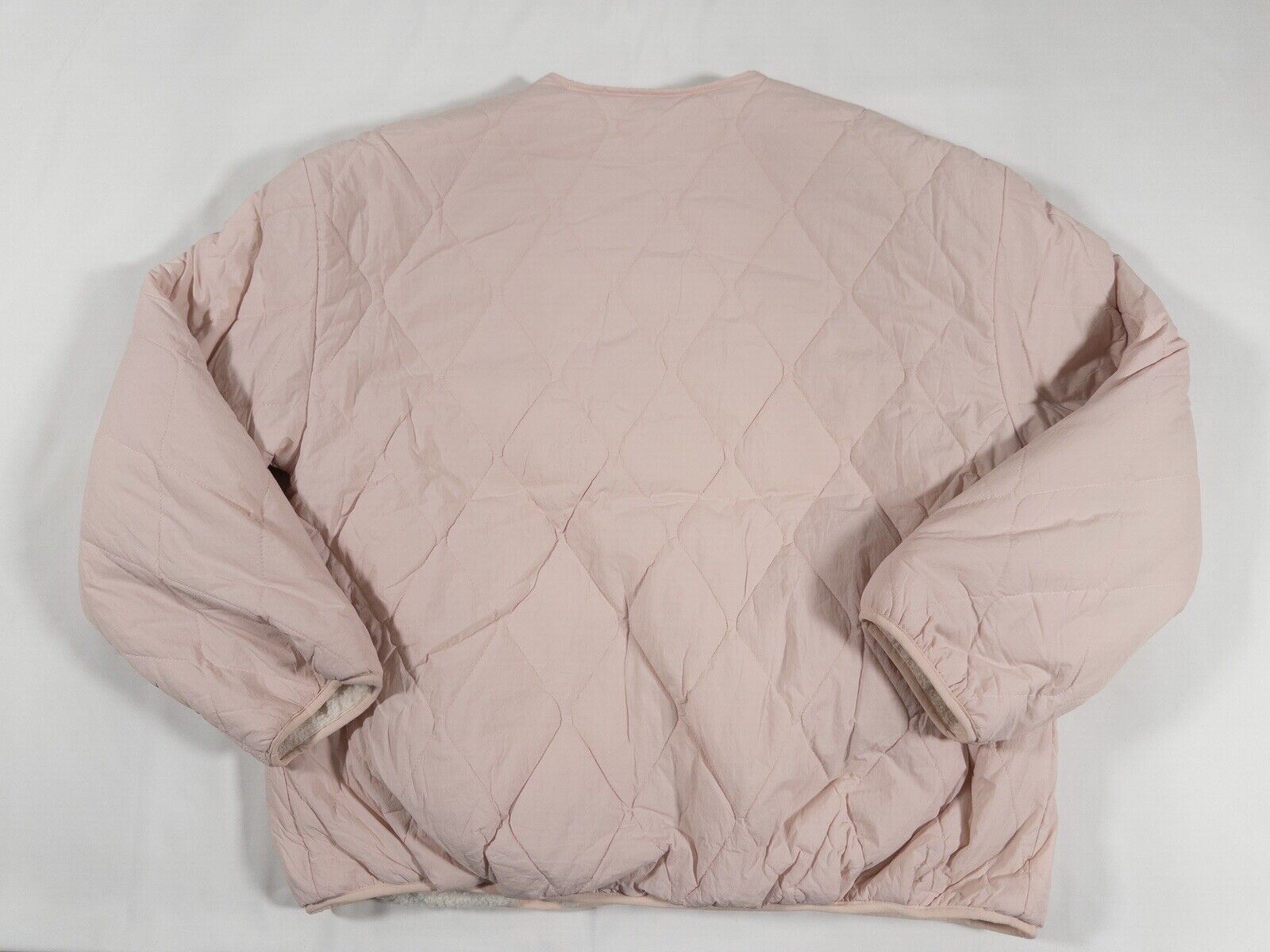 WEEKEND VIBES Women's Pink Reversible Jacket Quilted/Teddy Fleece Size UK 16