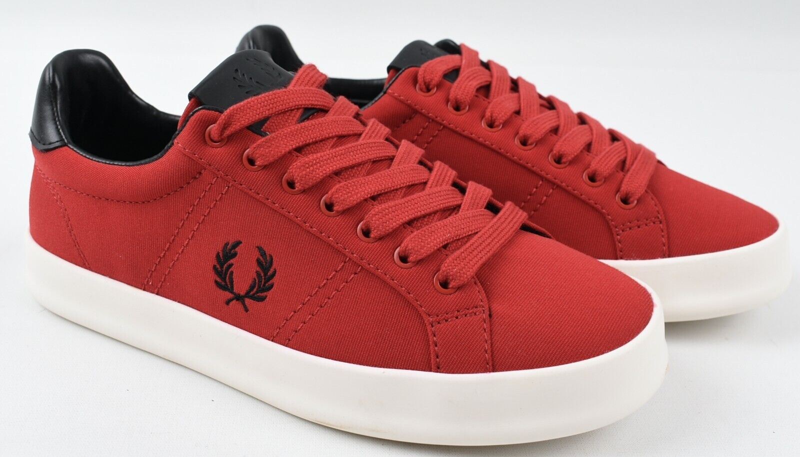 FRED PERRY Womens VULC TRICOT Trainers Sneakers, Scarlet Red, size UK 4 /EU 37