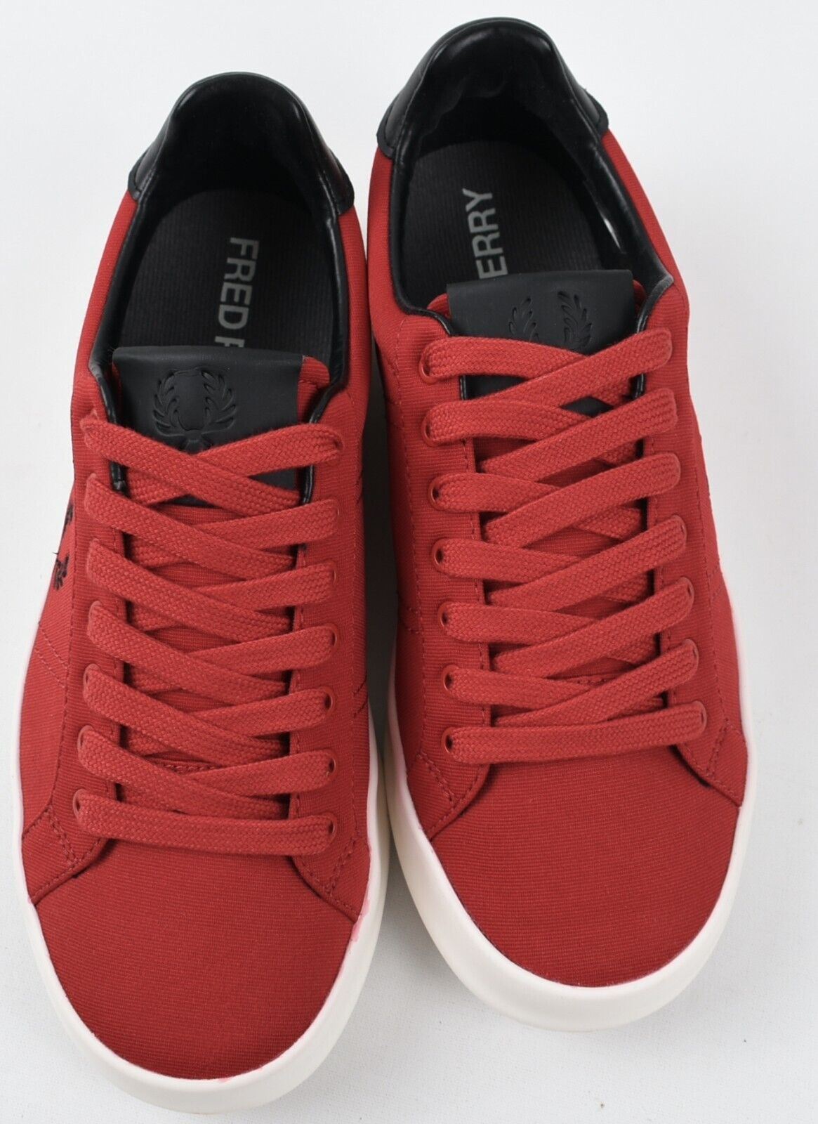 FRED PERRY Womens VULC TRICOT Trainers Sneakers, Scarlet Red, size UK 4 /EU 37