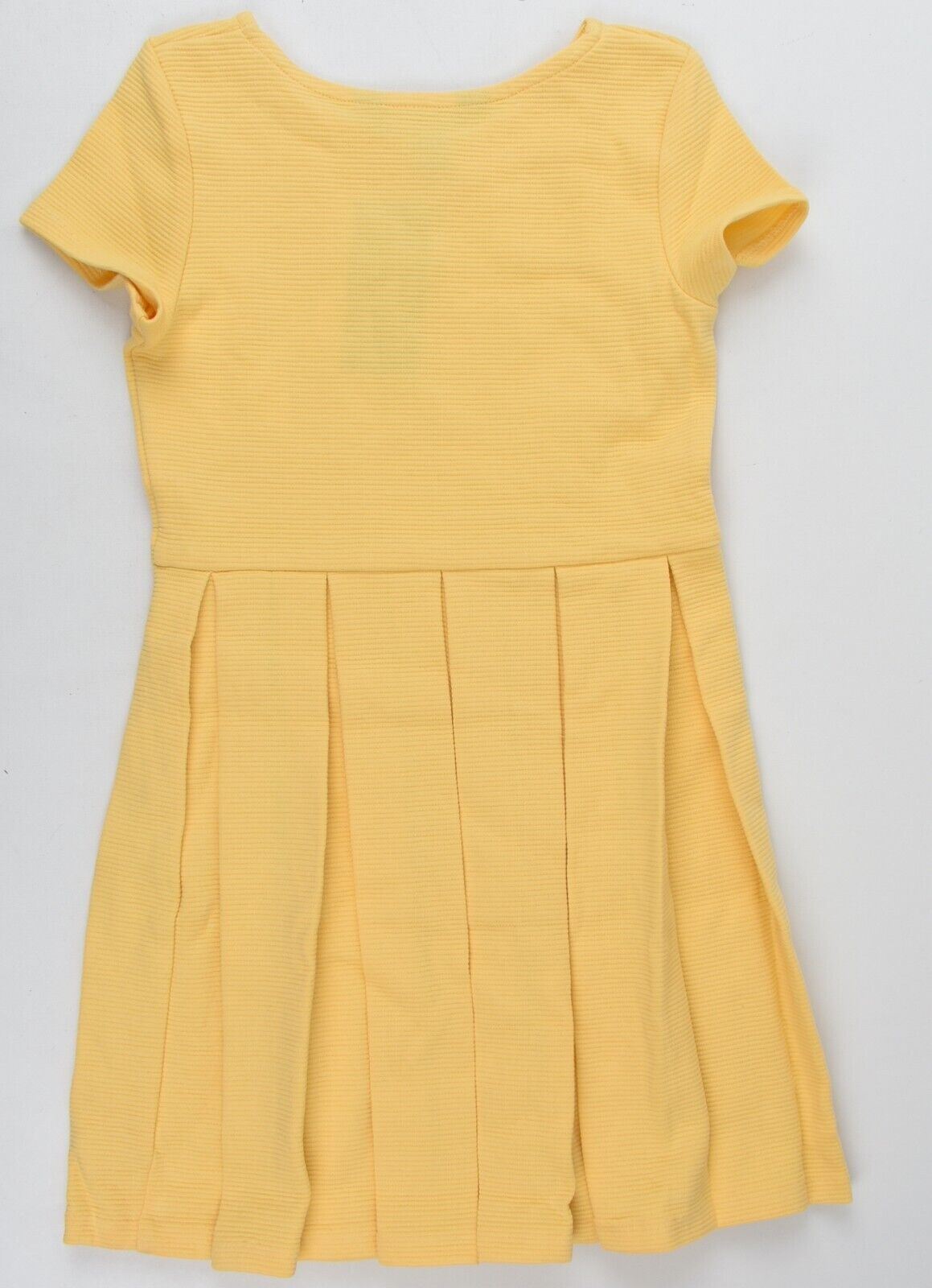 POLO RALPH LAUREN Girls Kids Rib Knit Skater Dress, Yellow, size 6-7 years