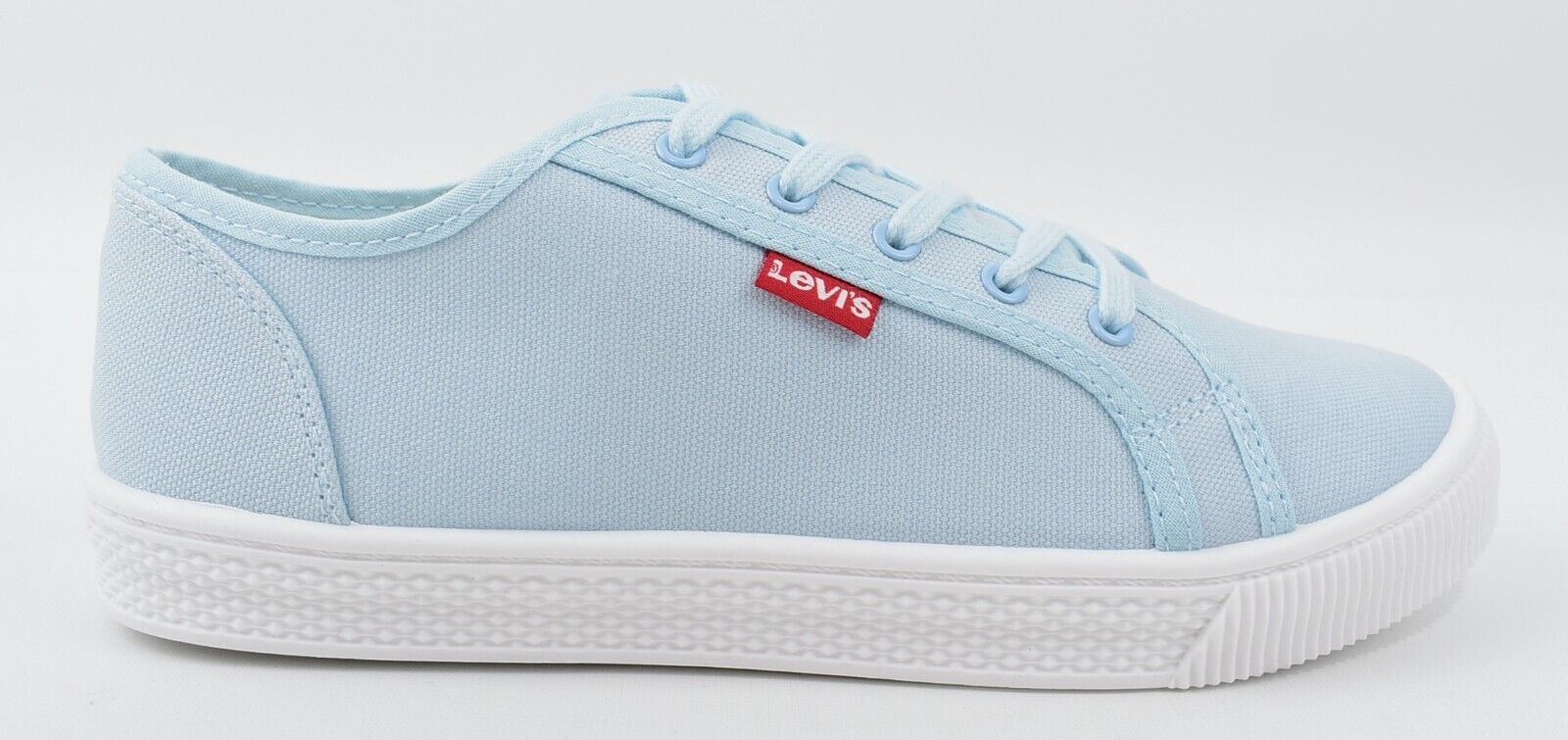 LEVIS Womens MALIBU BEACH Canvas Trainers Sneakers, Light Blue, size UK 5