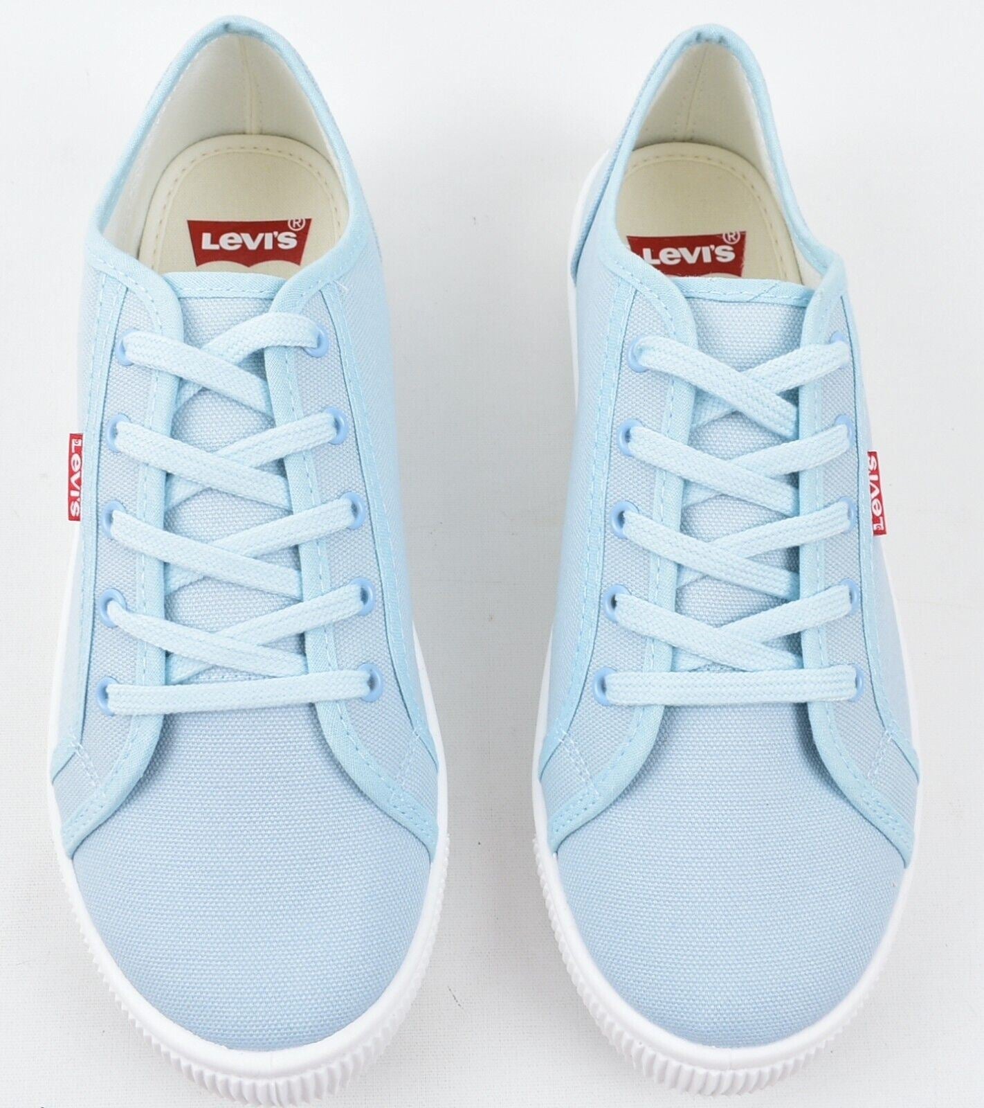 LEVIS Womens MALIBU BEACH Canvas Trainers Sneakers, Light Blue, size UK 5