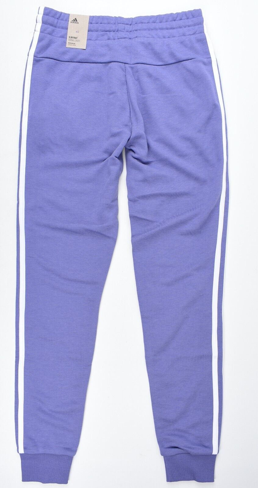 ADIDAS Womens Slim Leg Cuffed Joggers, Violet Purple/White, size M /UK 12-14