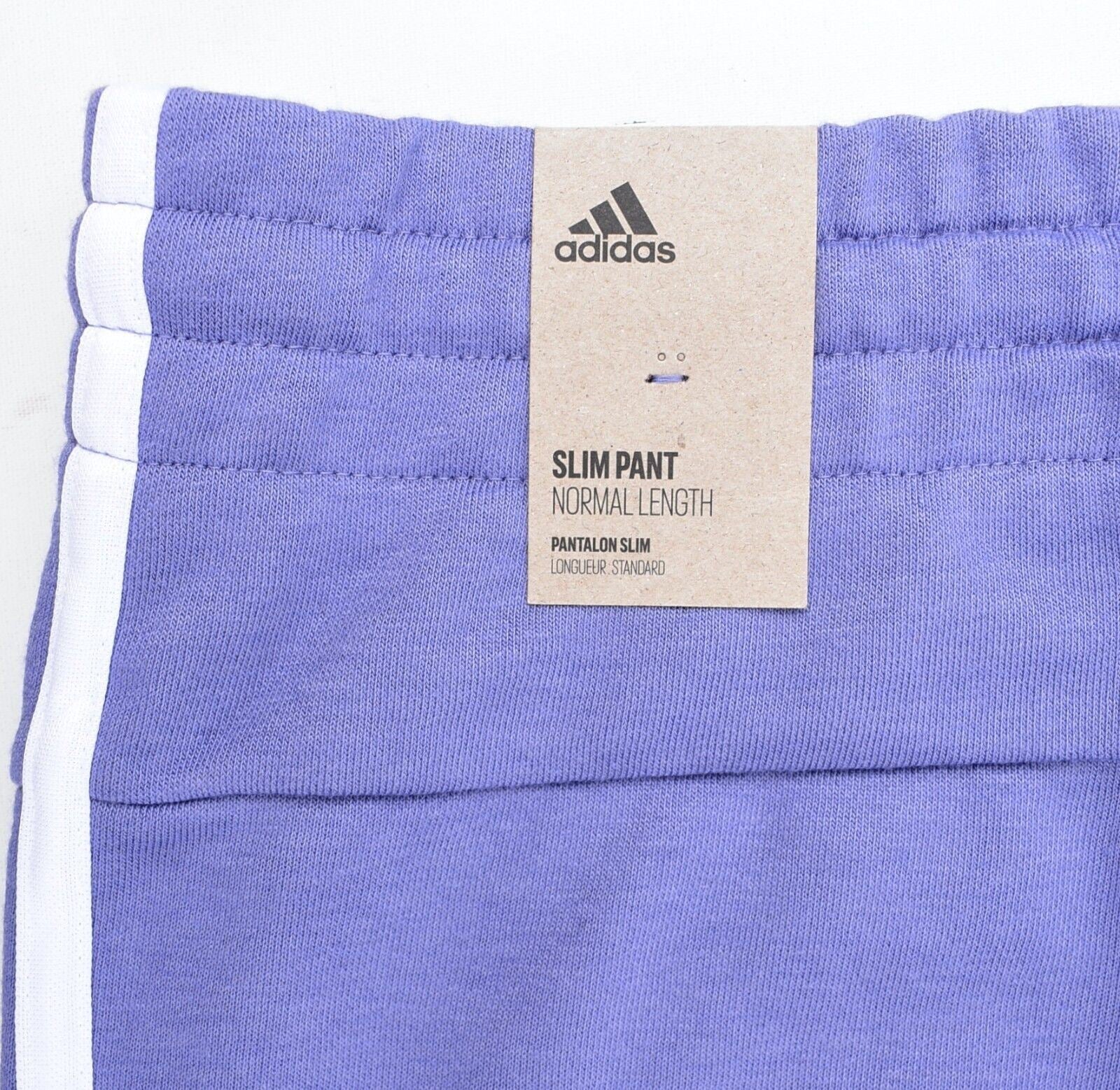 ADIDAS Womens Slim Leg Cuffed Joggers, Violet Purple/White, size M /UK 12-14