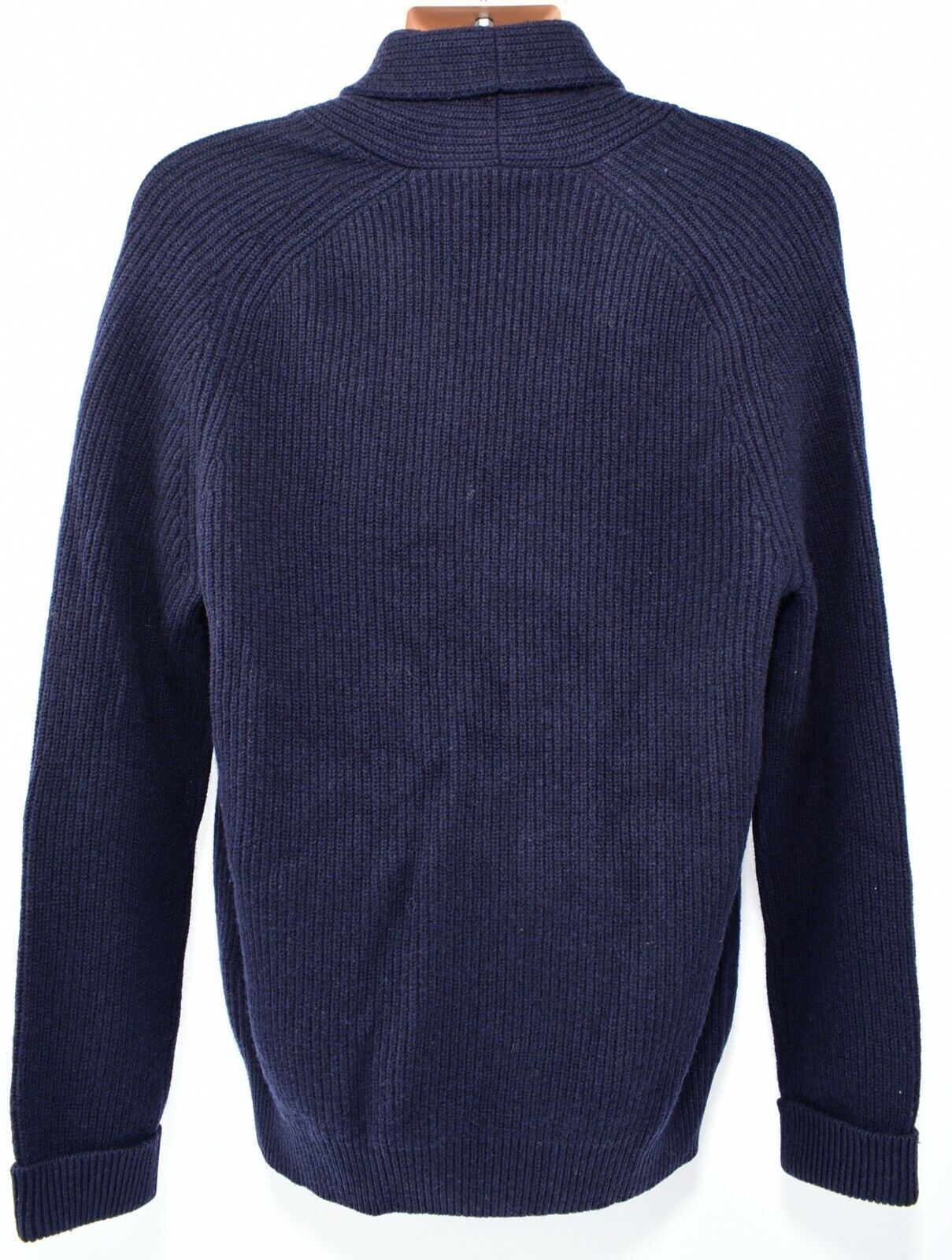 REISS Mens KENDALL Shawl Neck Cardigan, Wool Blend (80% Wool), Navy Blue, size L