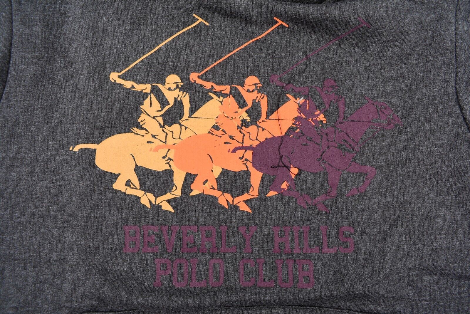 BEVERLY HILLS POLO CLUB Boys Kids Hoodie Sweatshirt, Grey, size 5-6 years