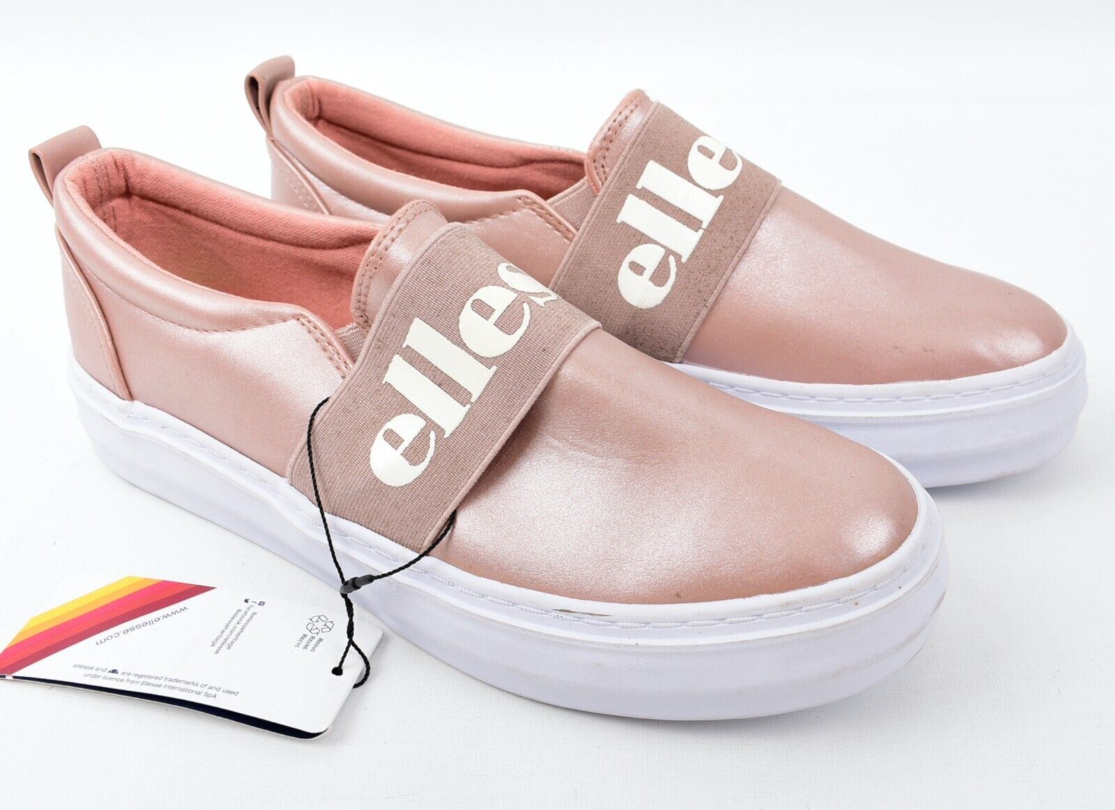 ELLESSE Womens PANFORTE Slip On Shoes Pumps, Rose Pink, size UK 7 /EU 41