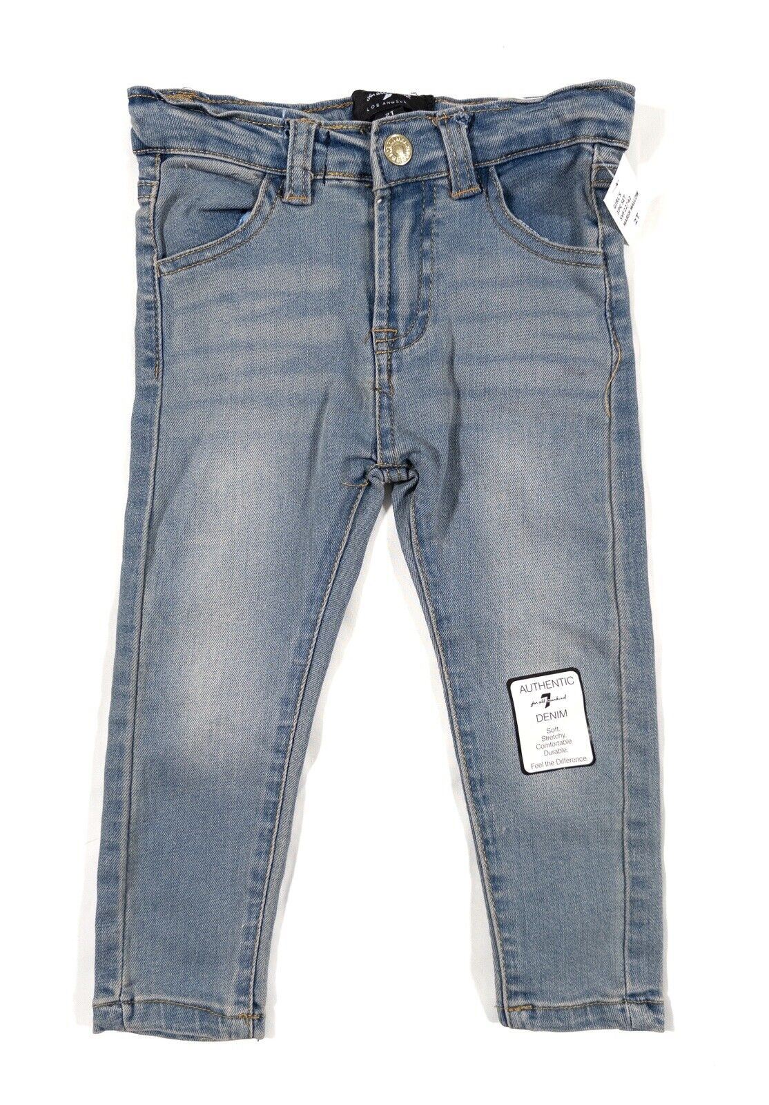 7 FOR ALL MANKIND Kids Girls 3 piece set Fleece Jumper Jeans Top Size UK 2 Years