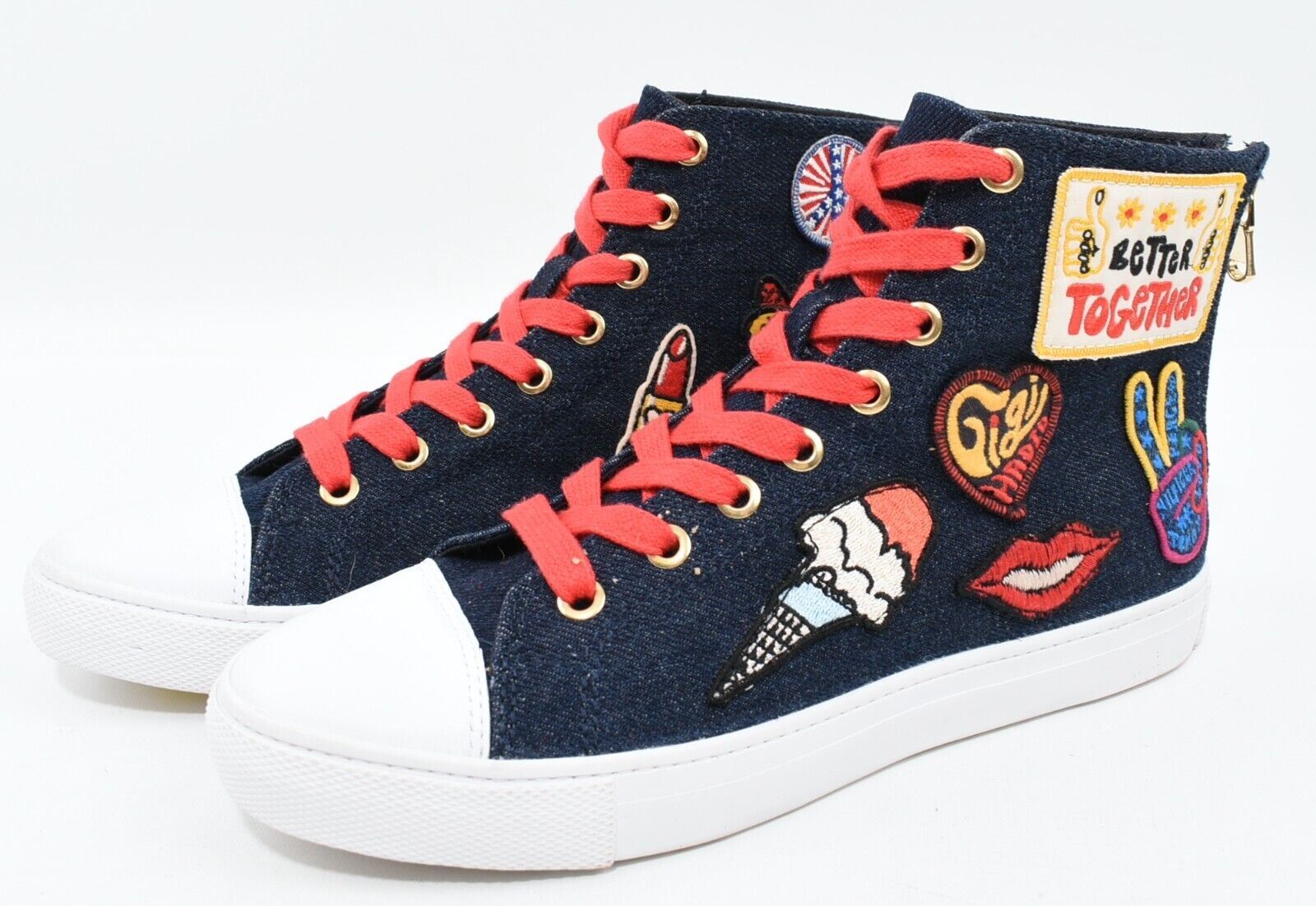 TOMMY HILFIGER x GIGI HADID Womens High Top Sneakers, size UK 5 / EU 38