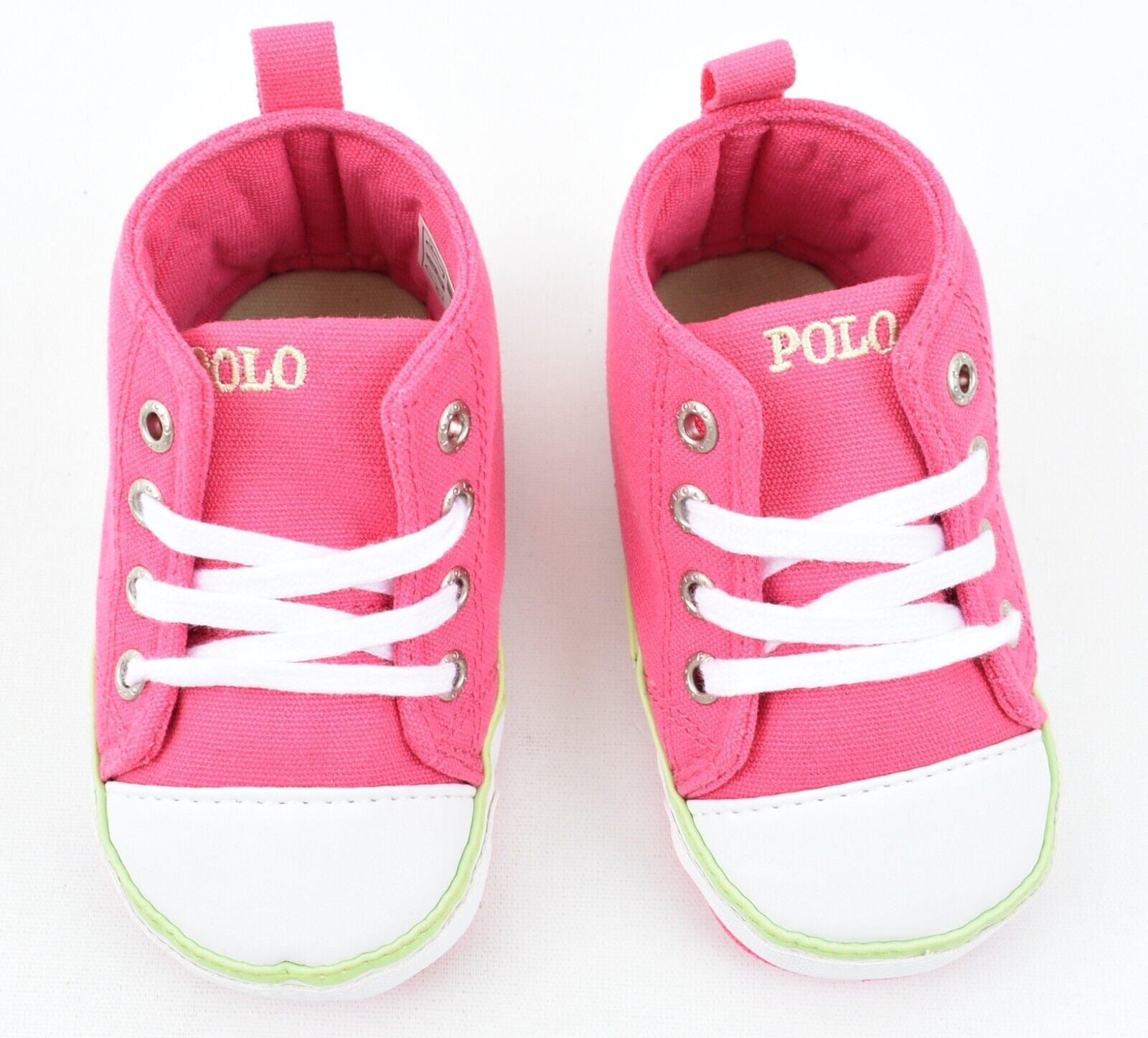POLO RALPH LAUREN Baby Girls Pram Shoes, Pink, size 9-12 months/ EU 19