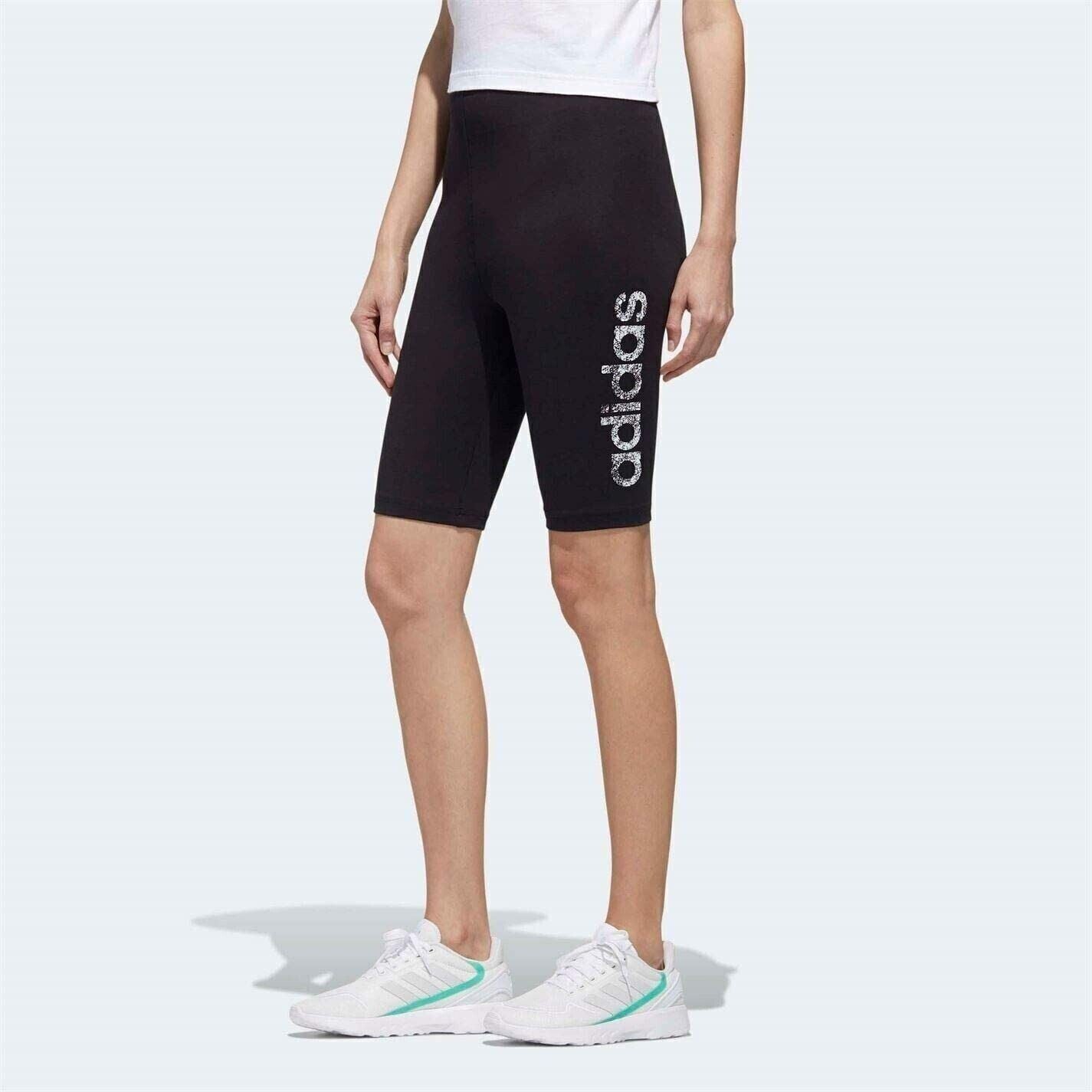 ADIDAS Cycling Shorts, Short Cotton Leggings, Black, size S / UK 8-10