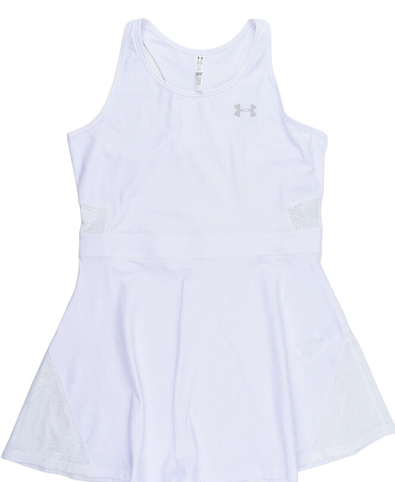 UNDER ARMOUR Womens Centre Court Tennis Dress, White, size XL/UK 16
