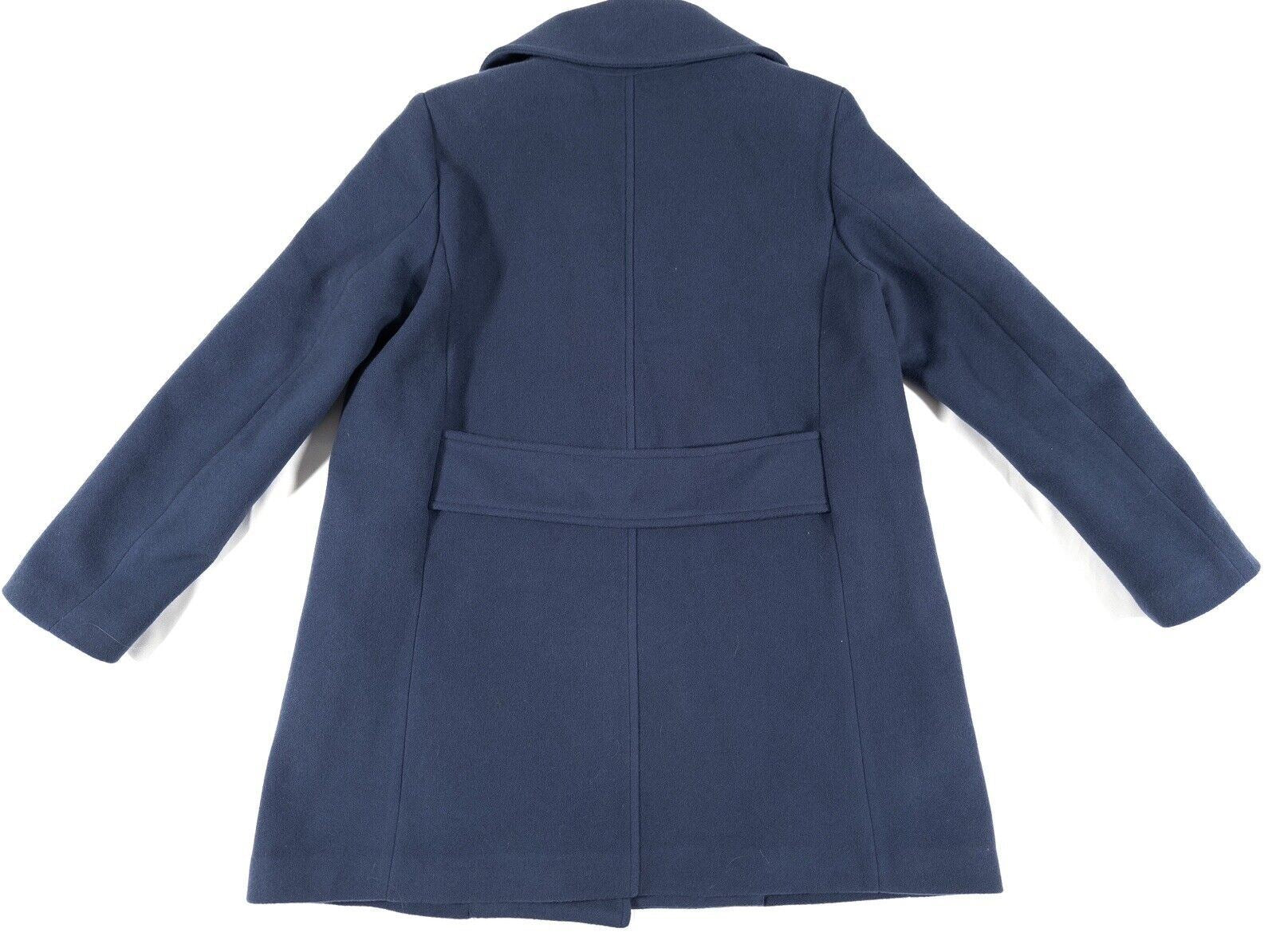 PALTO ITALIA Women's Blue Wool Coat Jacket Size UK 10