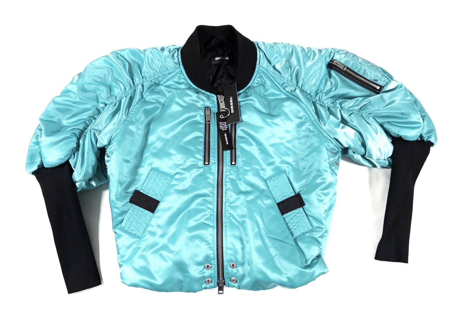 DIESEL Women's G-Dofi Jacket Turquoise Coat Size XXS