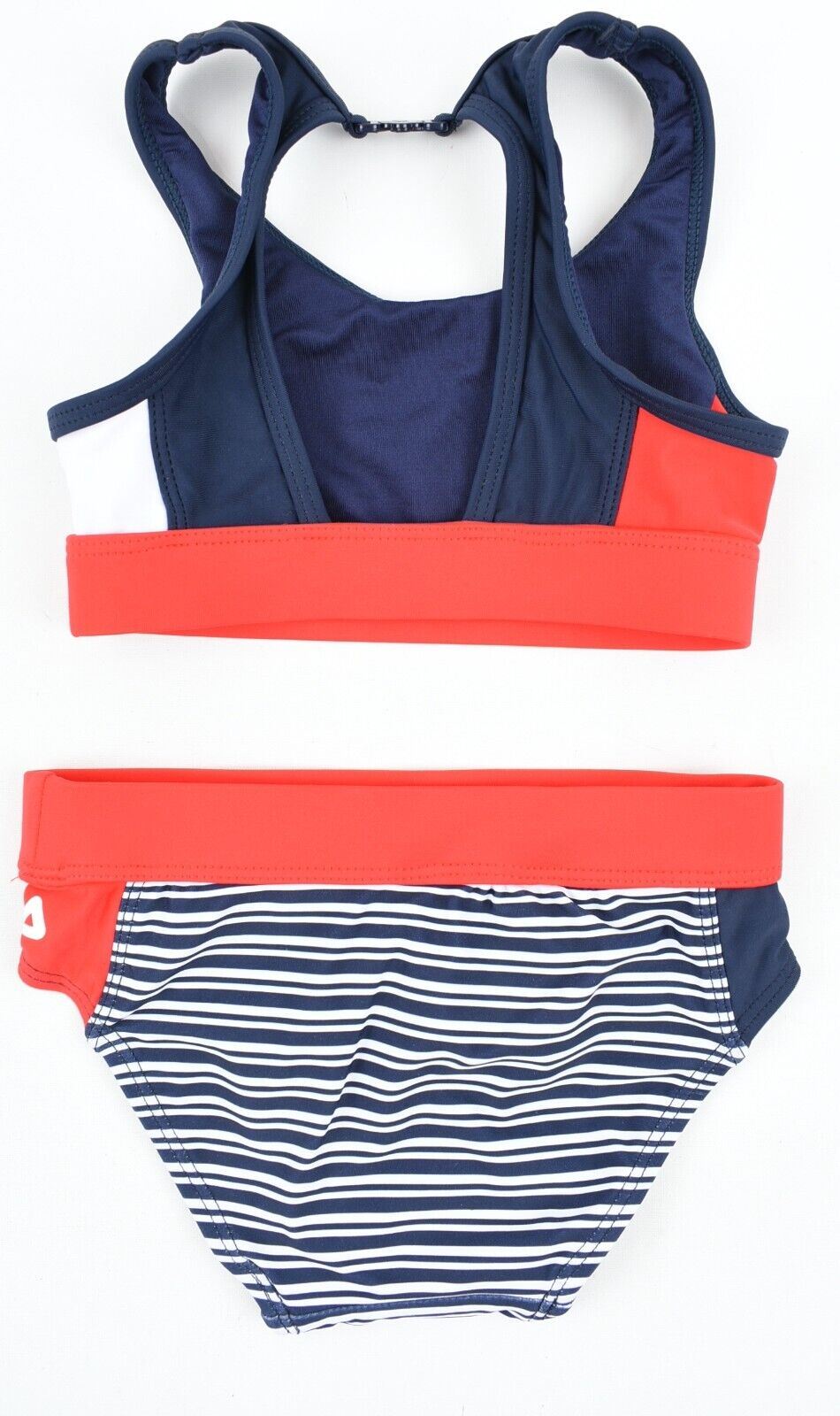 FILA Swimwear: Girls 2-pc Bikini Set, Navy/White/Red, size 3-4 years