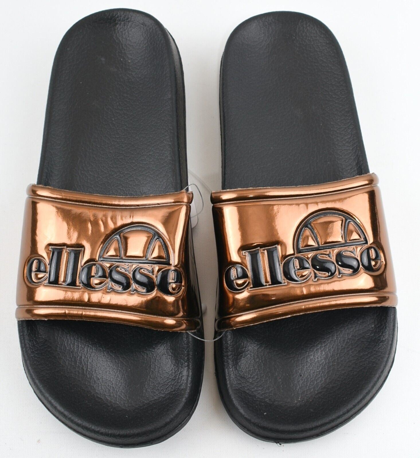 ELLESSE - GISELLE Womens Logo Sliders, Sandals, Bronze/Black, size UK 5 / EU 38