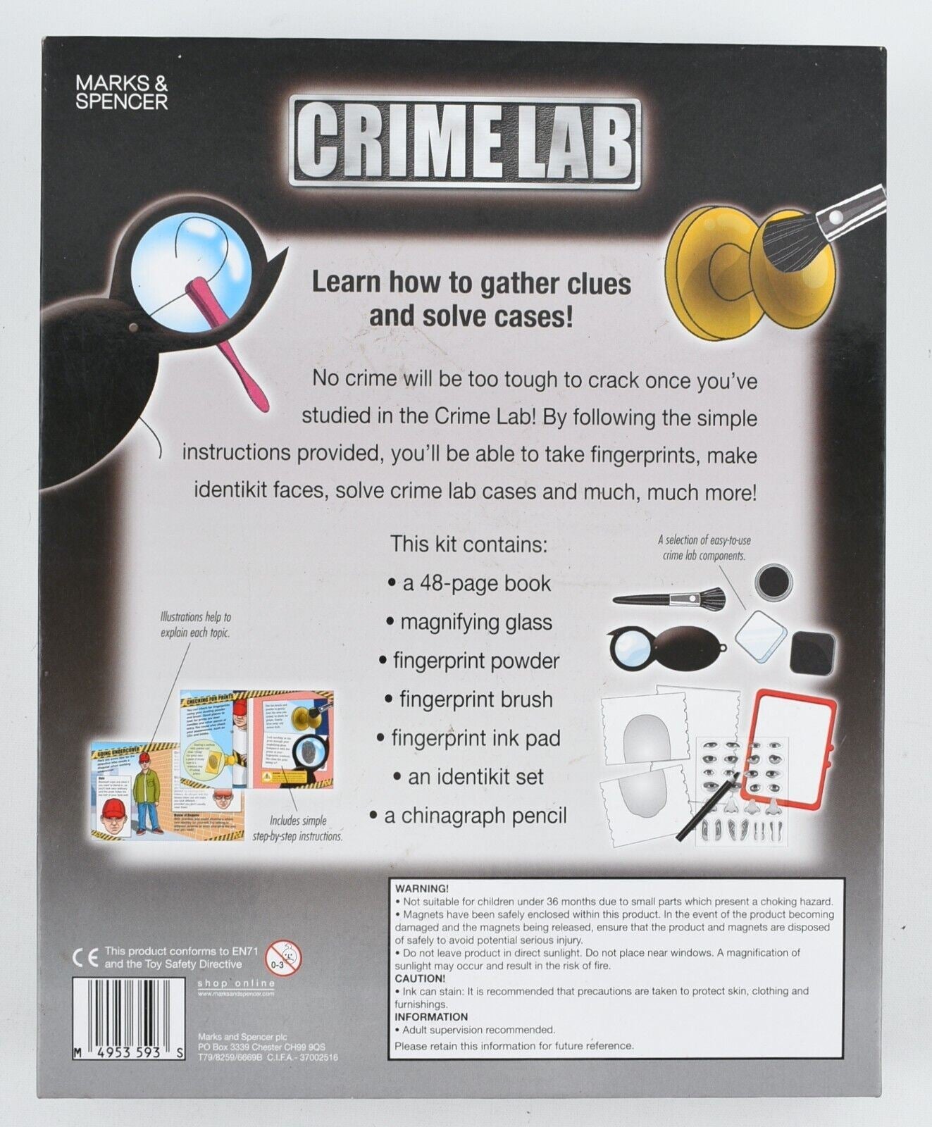 Marks & Spencer CRIME LAB Investigation Kit For Kids, 8+ years
