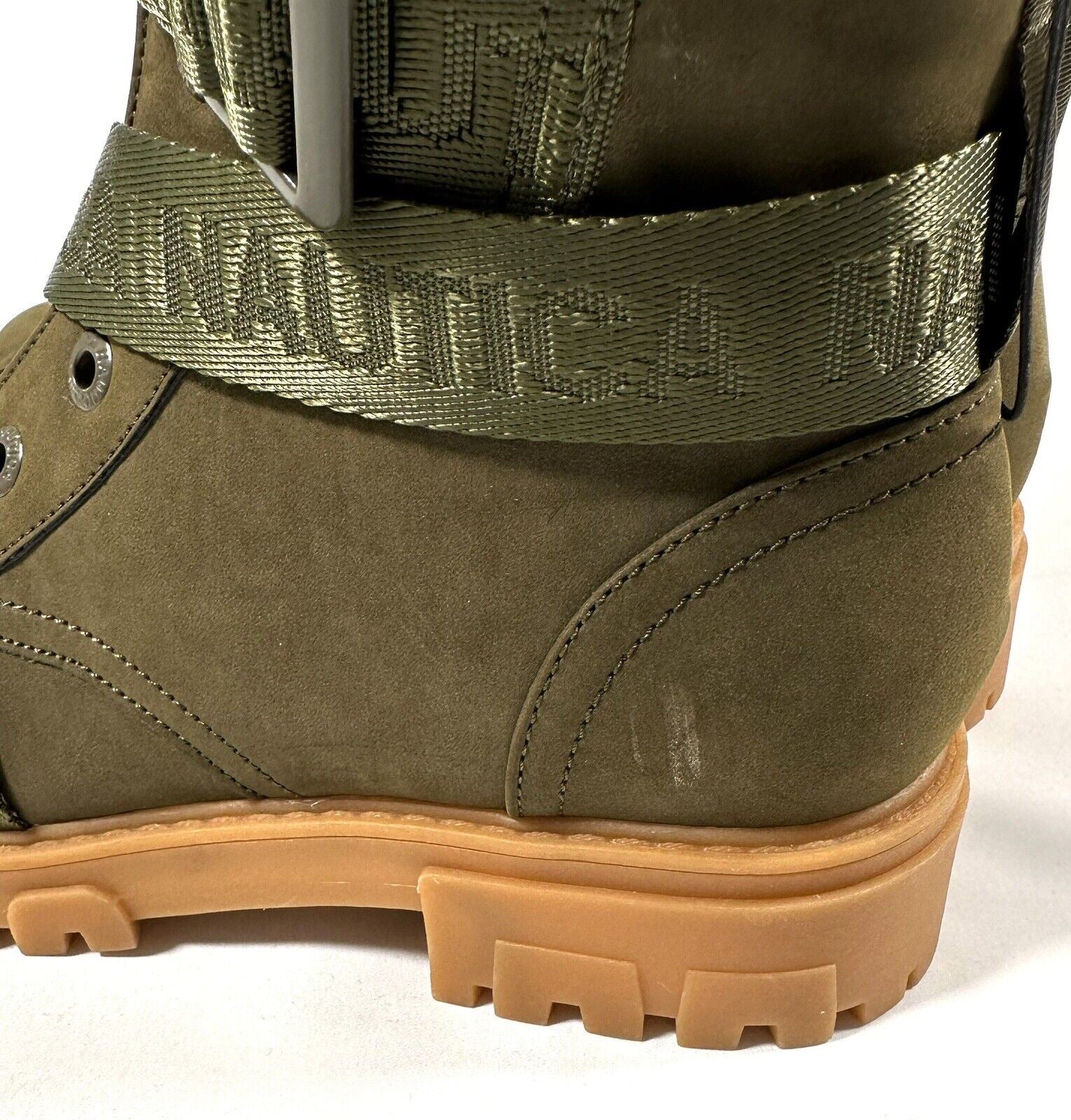 NAUTICA Womens Olive Green Crossover Strap Chunky Boots Size UK 7