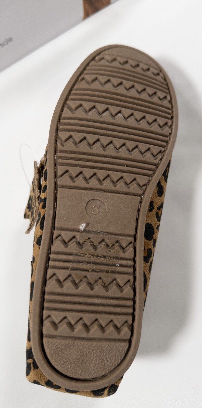 HUSH PUPPIES Womens Tan Leopard Print Slippers Leather Size UK 3 *Damaged box*