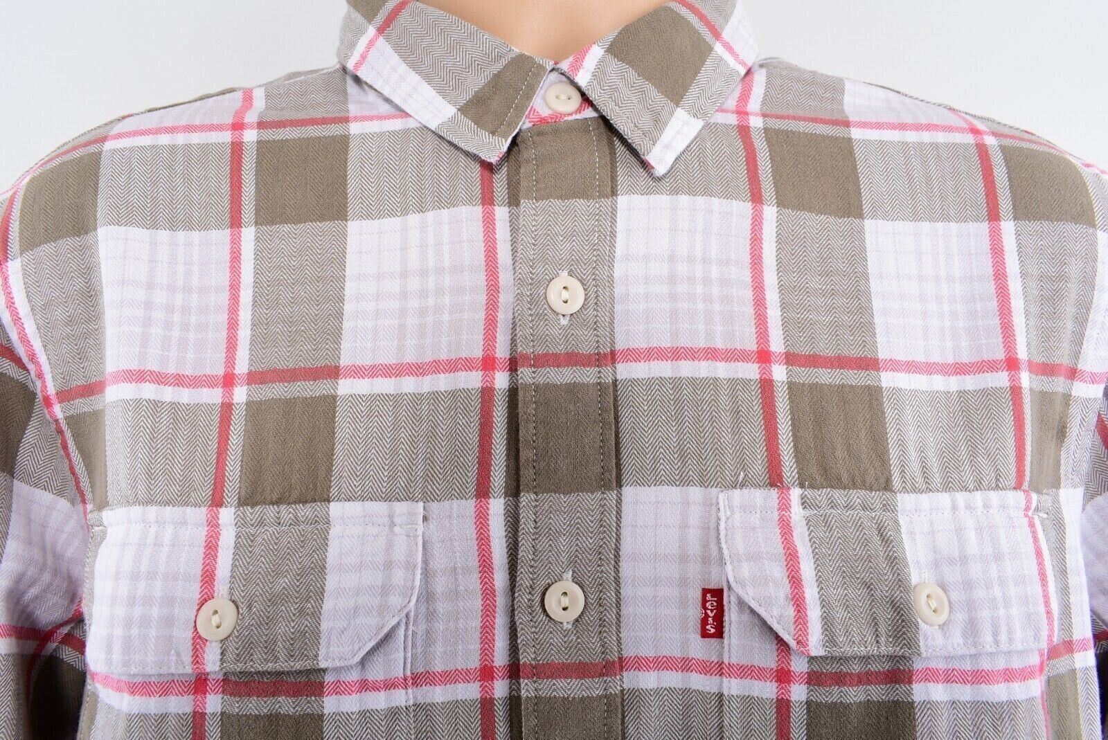 LEVI'S Mens Jackson Checked Worker Shirt, Relaxed Fit, Multicoloured, size LARGE