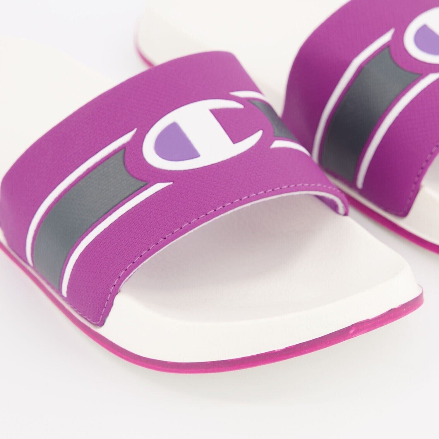 CHAMPION - CONNOR Womens Pool Sliders Summer Sandals, Purple/White, size UK 3