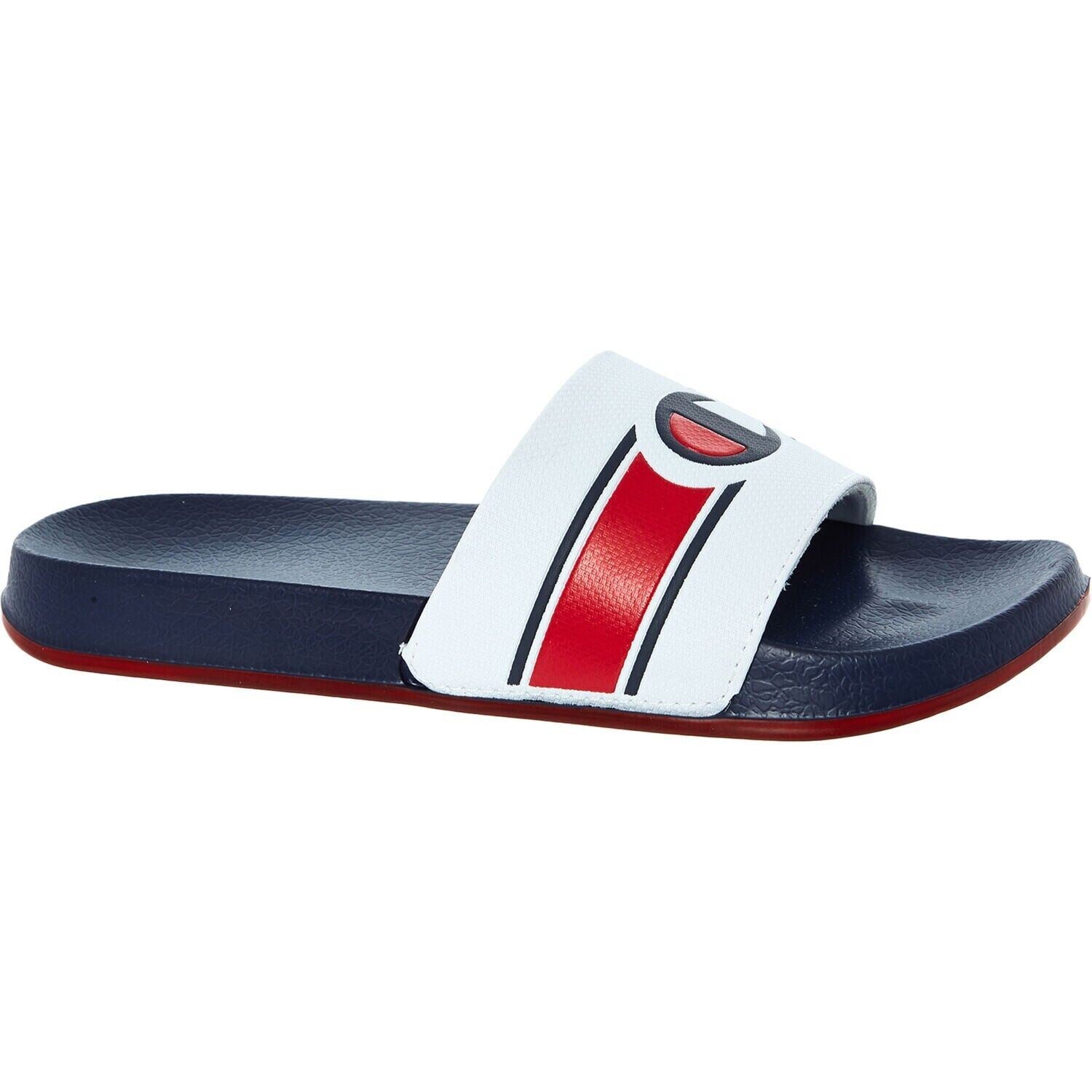 CHAMPION - CONNOR Womens Pool Sliders Summer Sandals, Navy/White, size UK 4