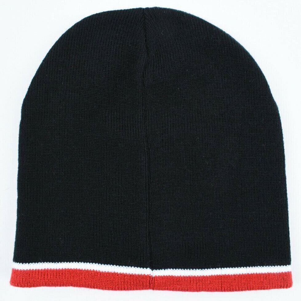 NIKE AIR JORDAN Boys Kids Rib Knit Beanie Hat, Black, One size Youth