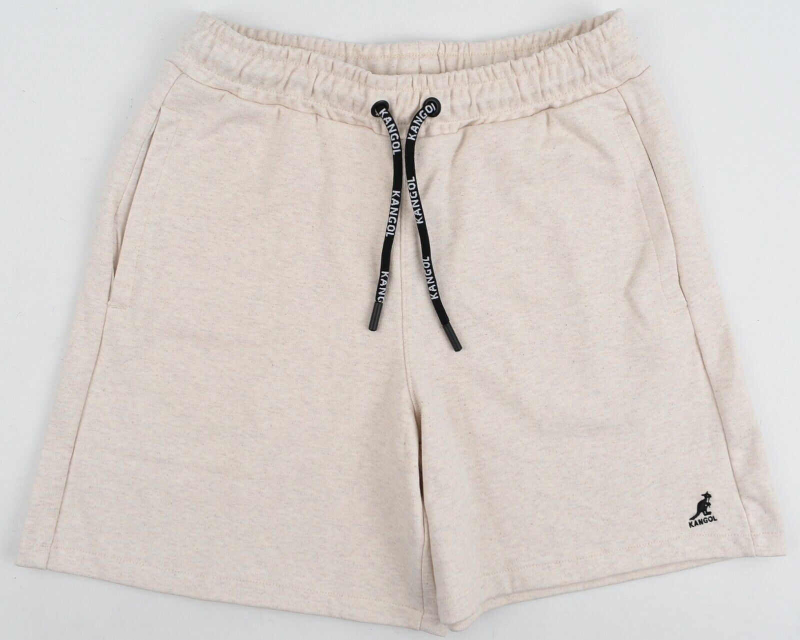 KANGOL Womens Cotton Sweat Shorts, Oatmeal Beige, size L /UK 14