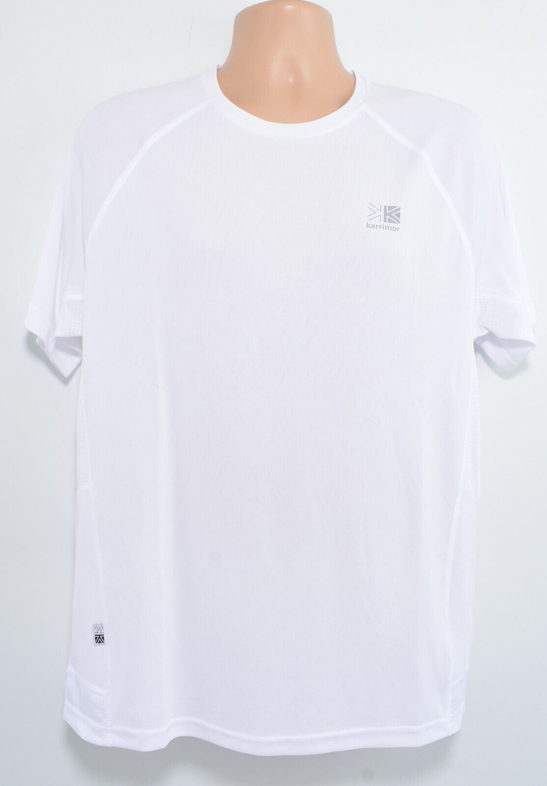 KARRIMOR Mens Short Sleeve Running Tee, Activewear T-shirt, White, size L