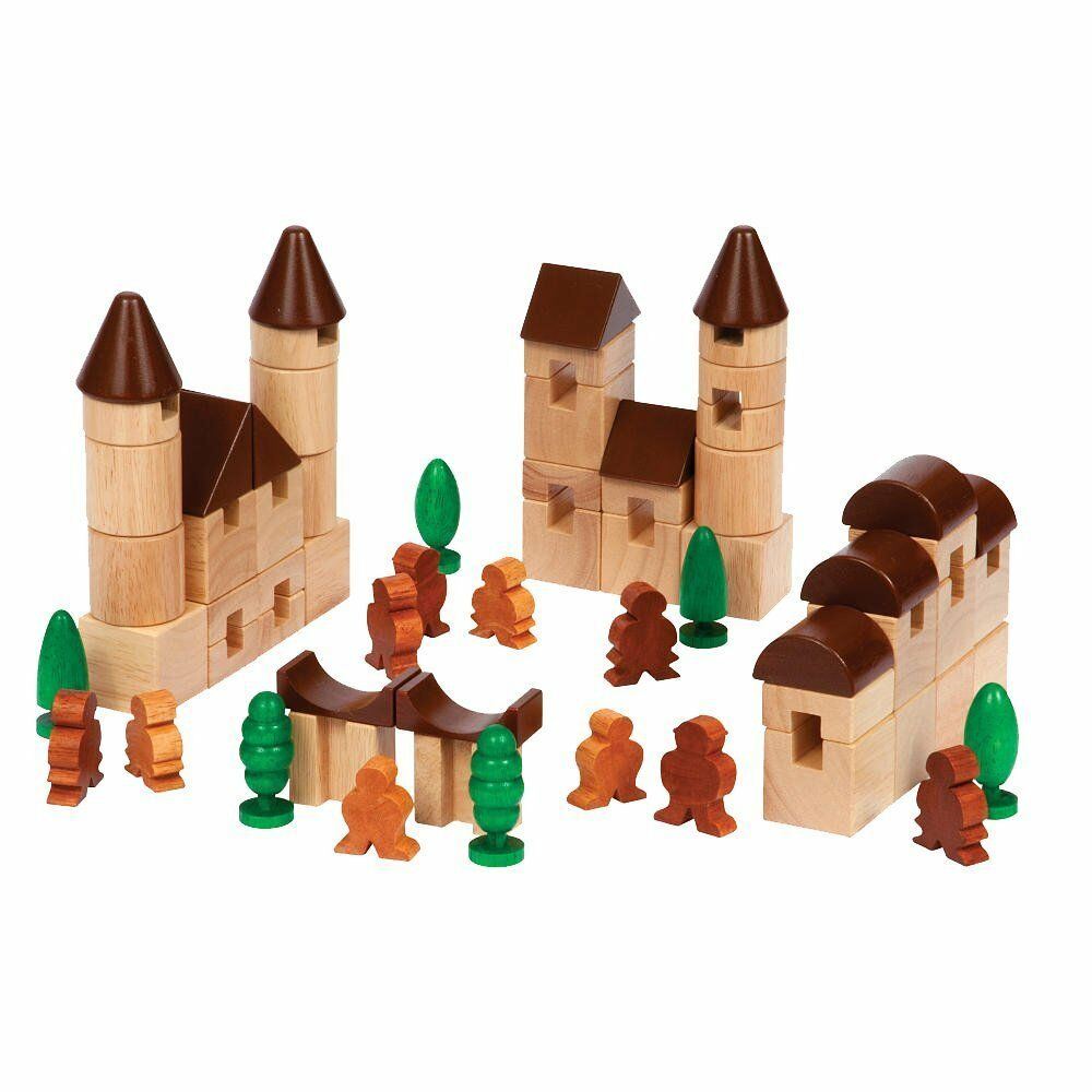 City Blocks 65 Piece Wooden Blocks Set by Guide Craft