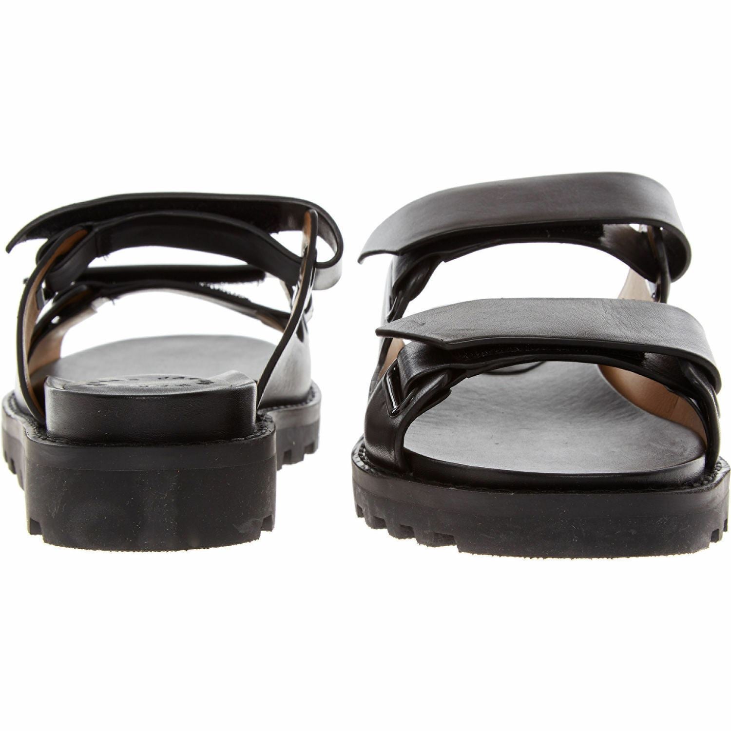 MARC BY MARC JACOBS Women's Black Leather Flat Sandals / Slides, UK 3