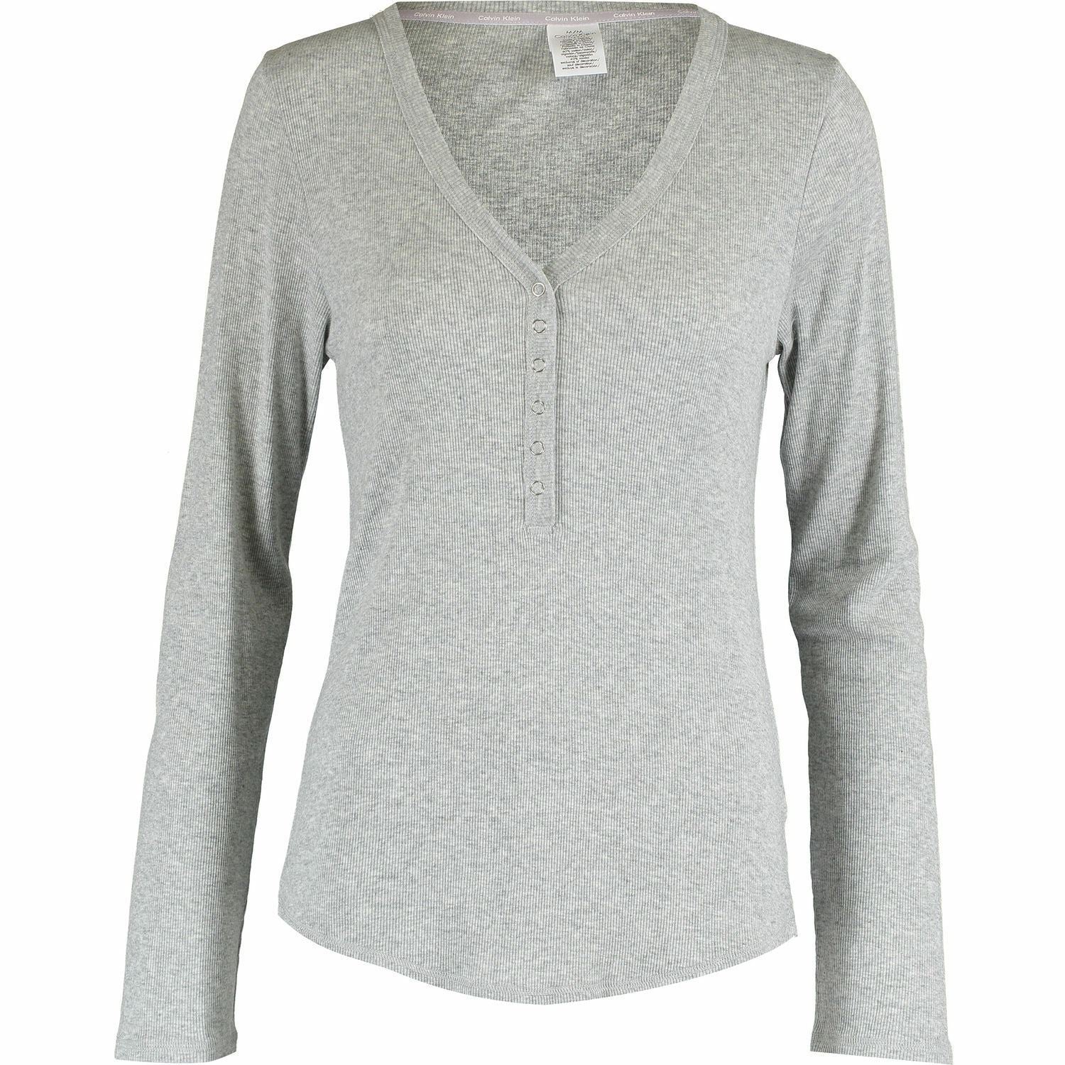 CALVIN KLEIN SLEEPWEAR Women's Grey Lounge Top, Modal Mix, Size XS or Small