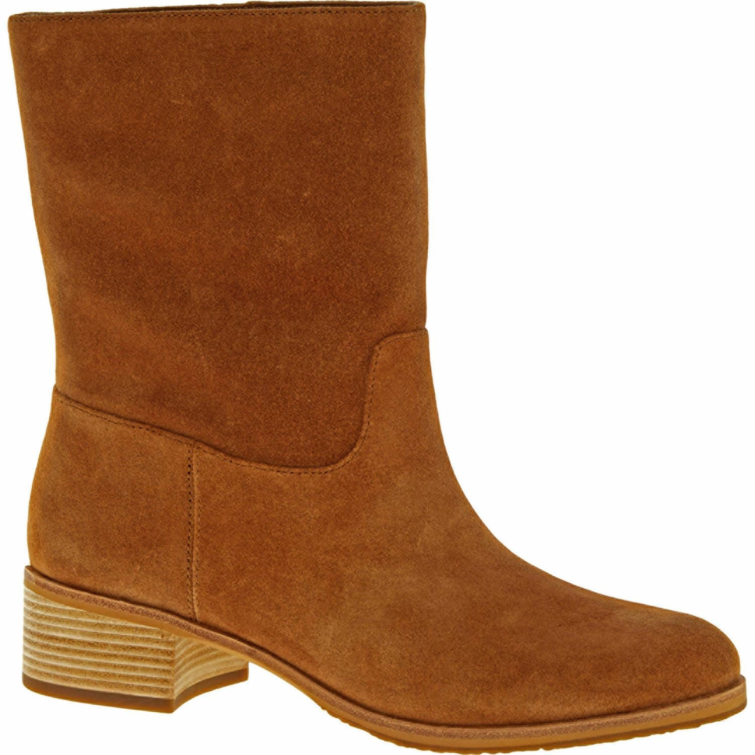 MICHAEL KORS Women's PIERCE Camel Brown Suede Ankle Boots, size UK 5.5