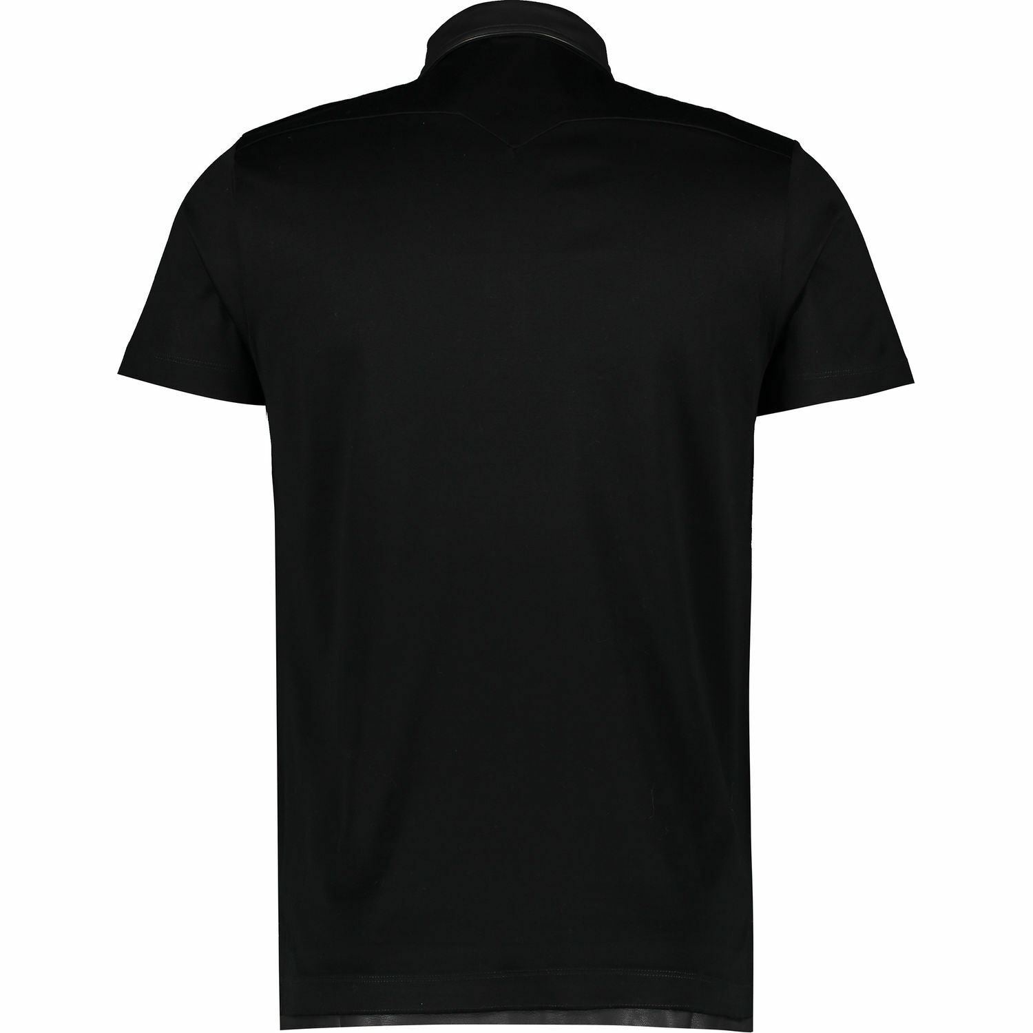 DIESEL Men's Black Leather Trim Polo Shirt, size S Size M Size L