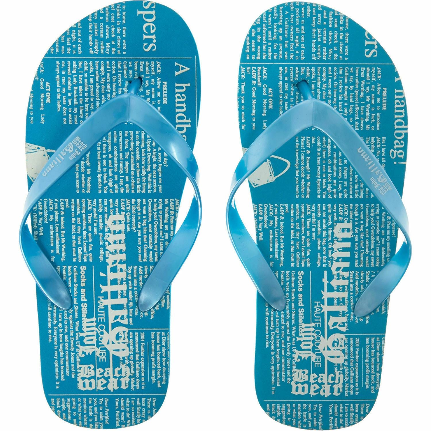 JOHN GALLIANO Mens INFRADITO Summer Flip Flops Sandals Turquoise size UK 8 UK 9