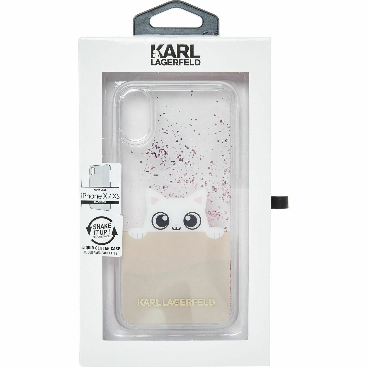 KARL LAGERFELD Peek A Boo Liquid Glitter Phone Case-i PhoneX/Xs