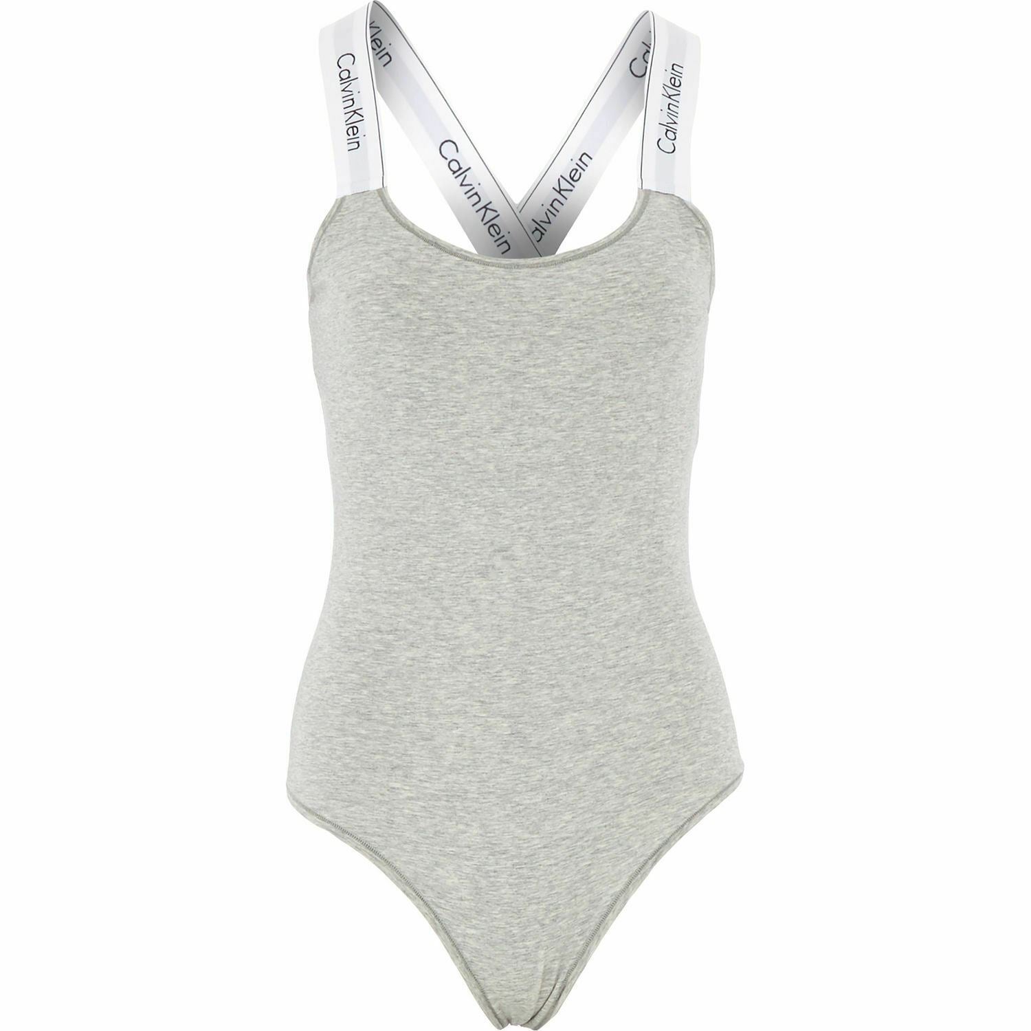 CALVIN KLEIN Womens Cotton Blend Lingerie Bodysuit Grey size S size M size L